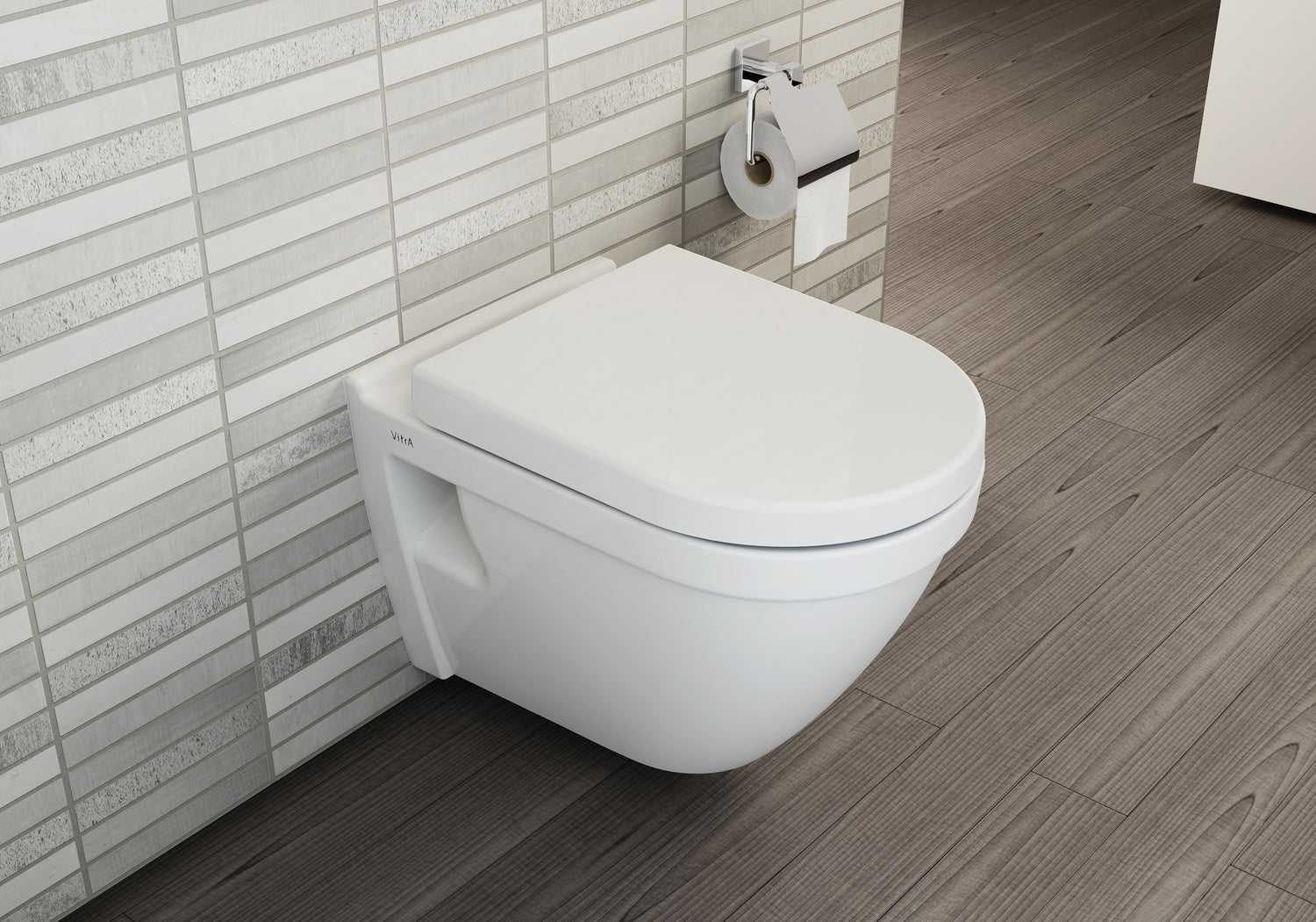 Modern bathroom with wall-hung toilet and concealed cistern – Bathtime UK