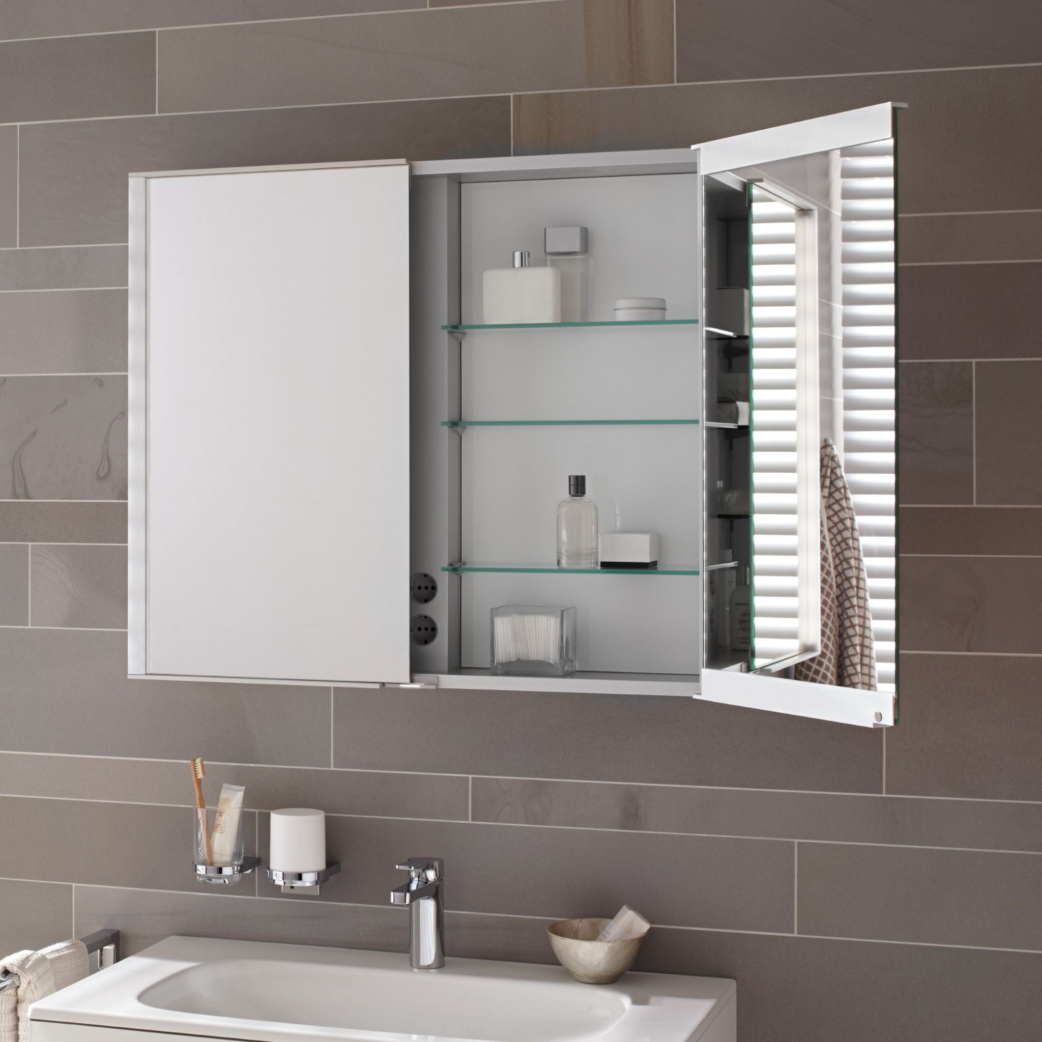Keuco Royal Match Mirror cabinet Double-door recessed