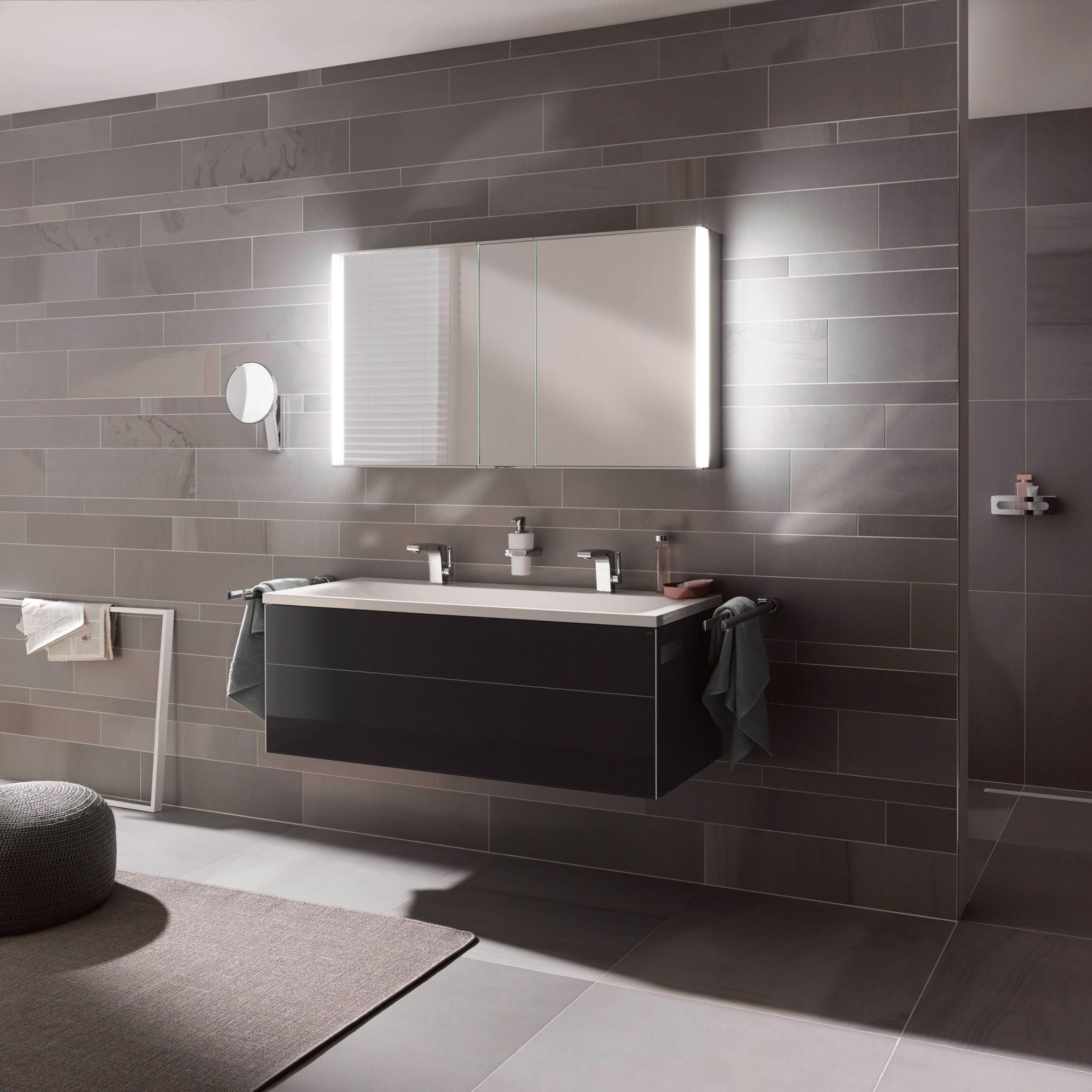 Keuco Royal Match Mirror cabinet Double-door centric wall-mounted