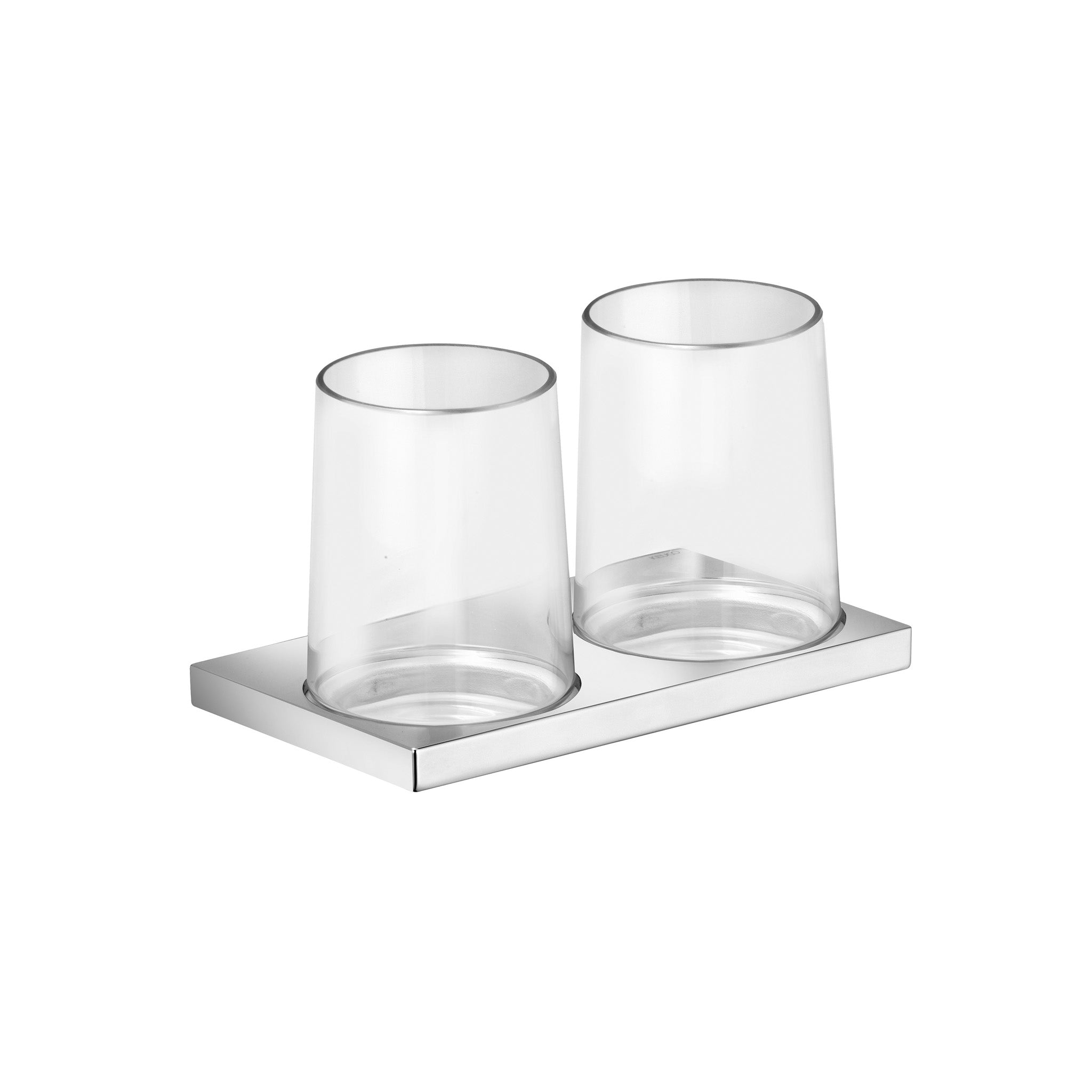 Keuco Edition 11 Double Tumbler Holder with Crystal Tumblers
