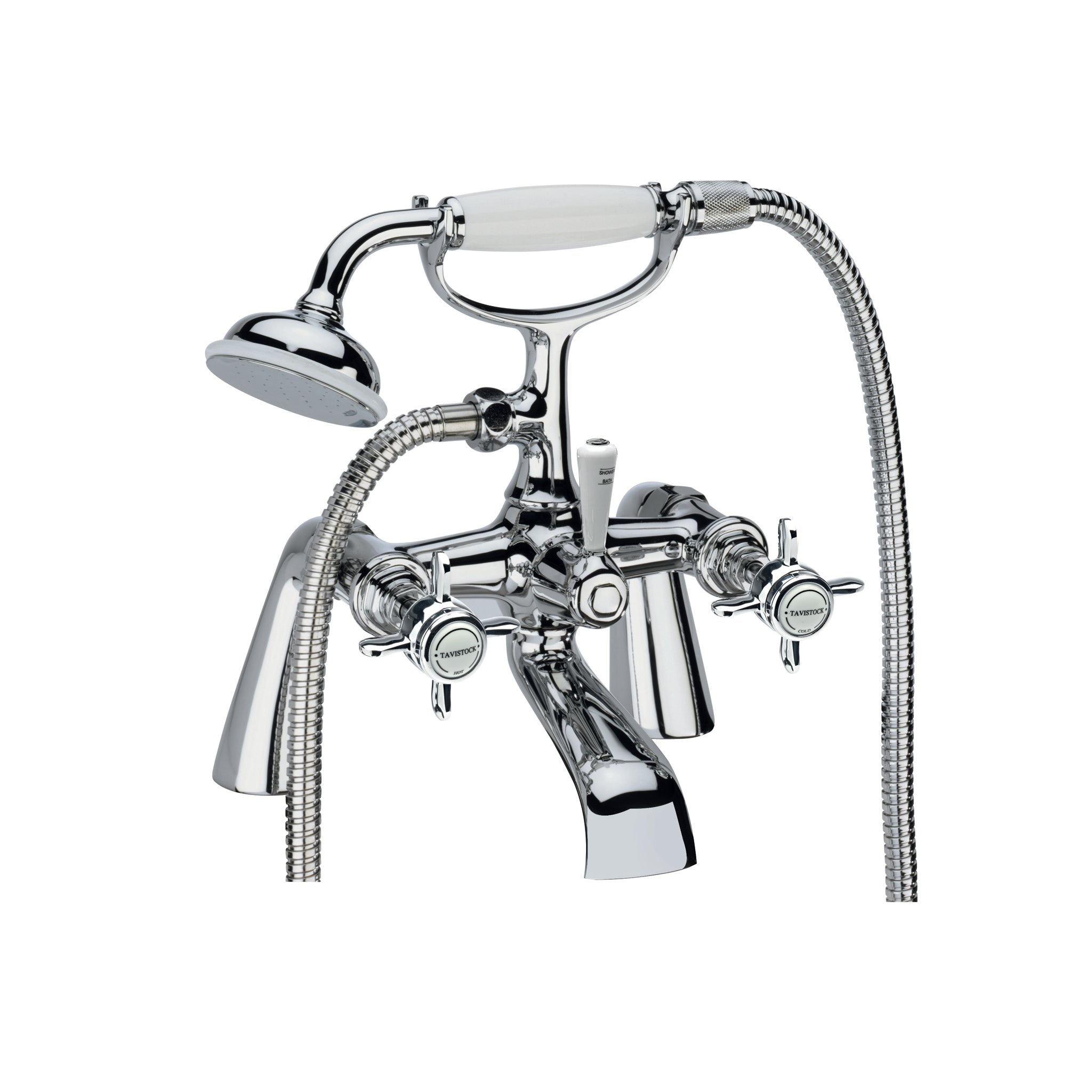 Tavistock Varsity Deck Mouned Bath Shower Mixer - Chrome