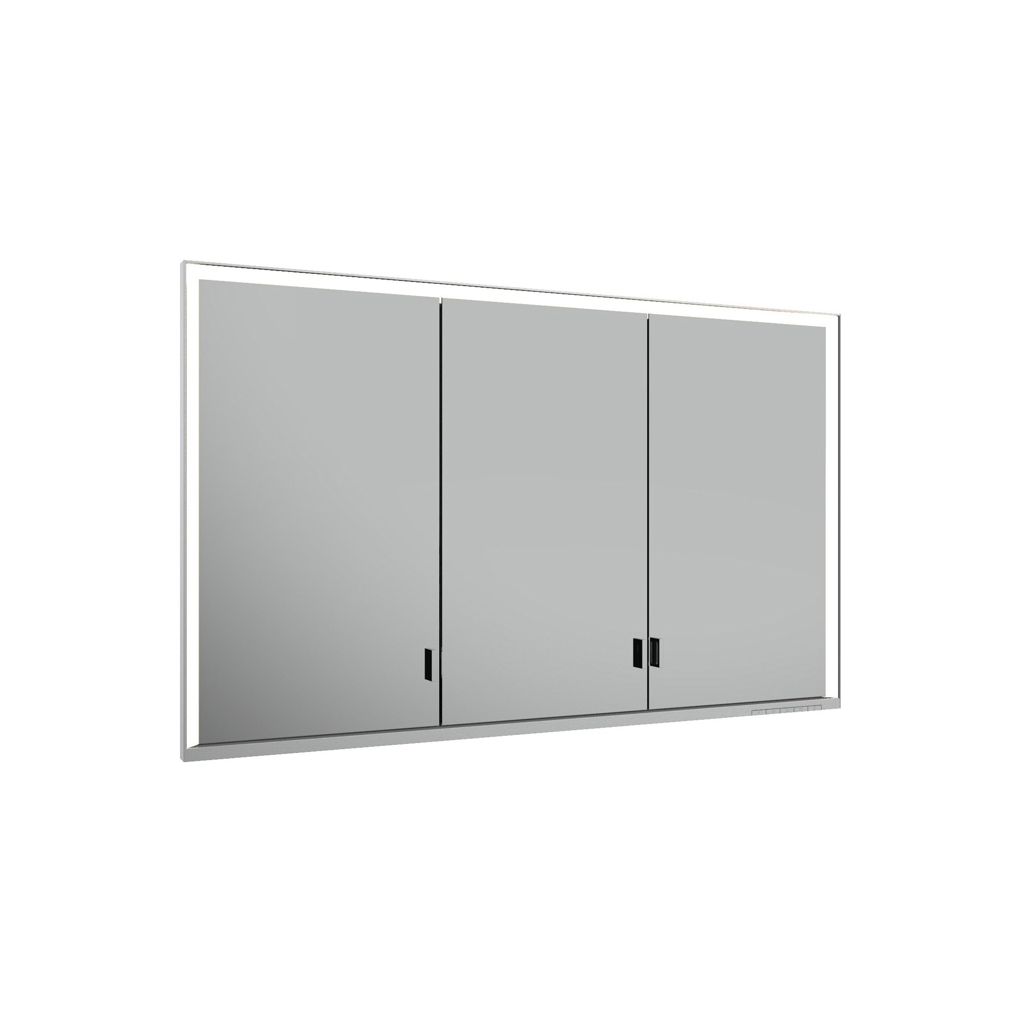 Keuco Royal Lumos Mirror cabinet triple-door recessed - full length door