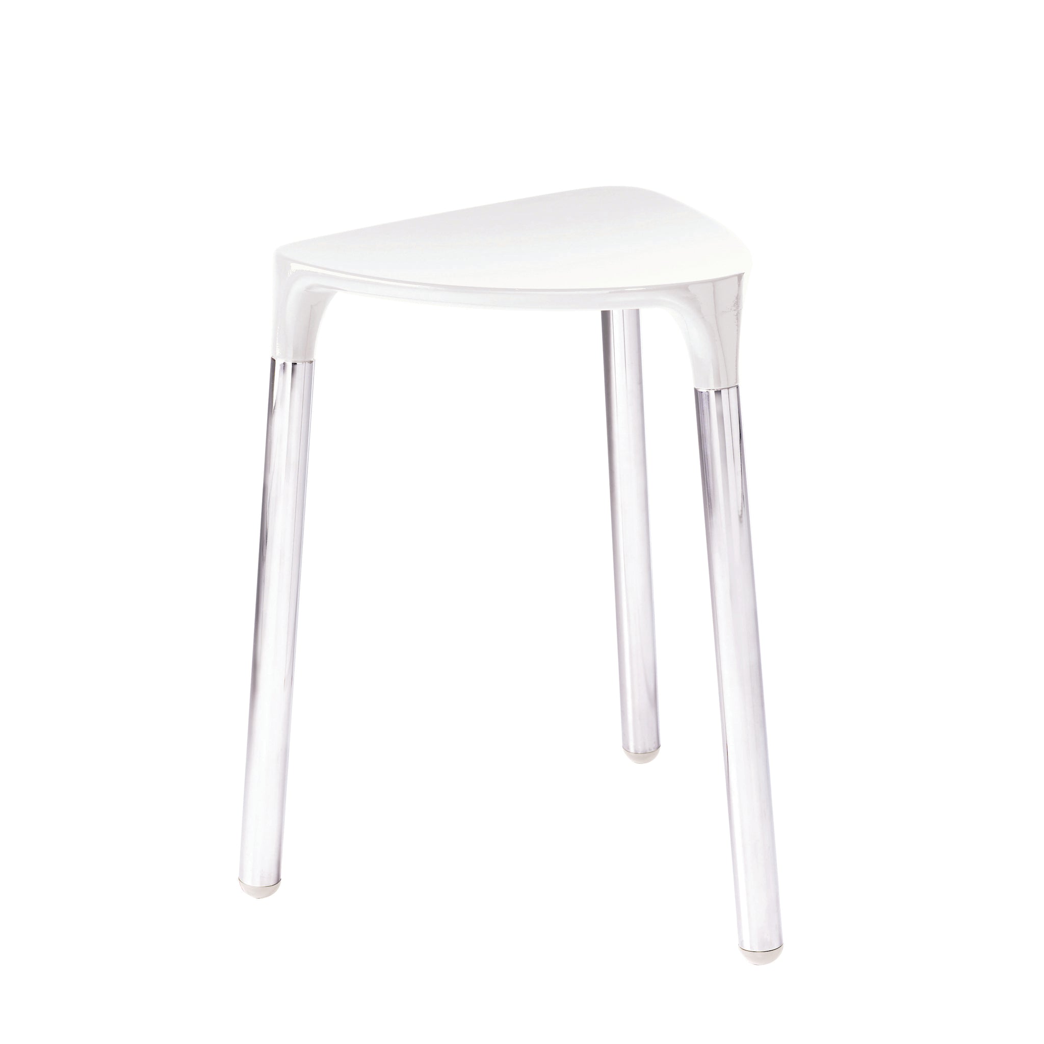 Gedy Yannis Stool - White/Chrome