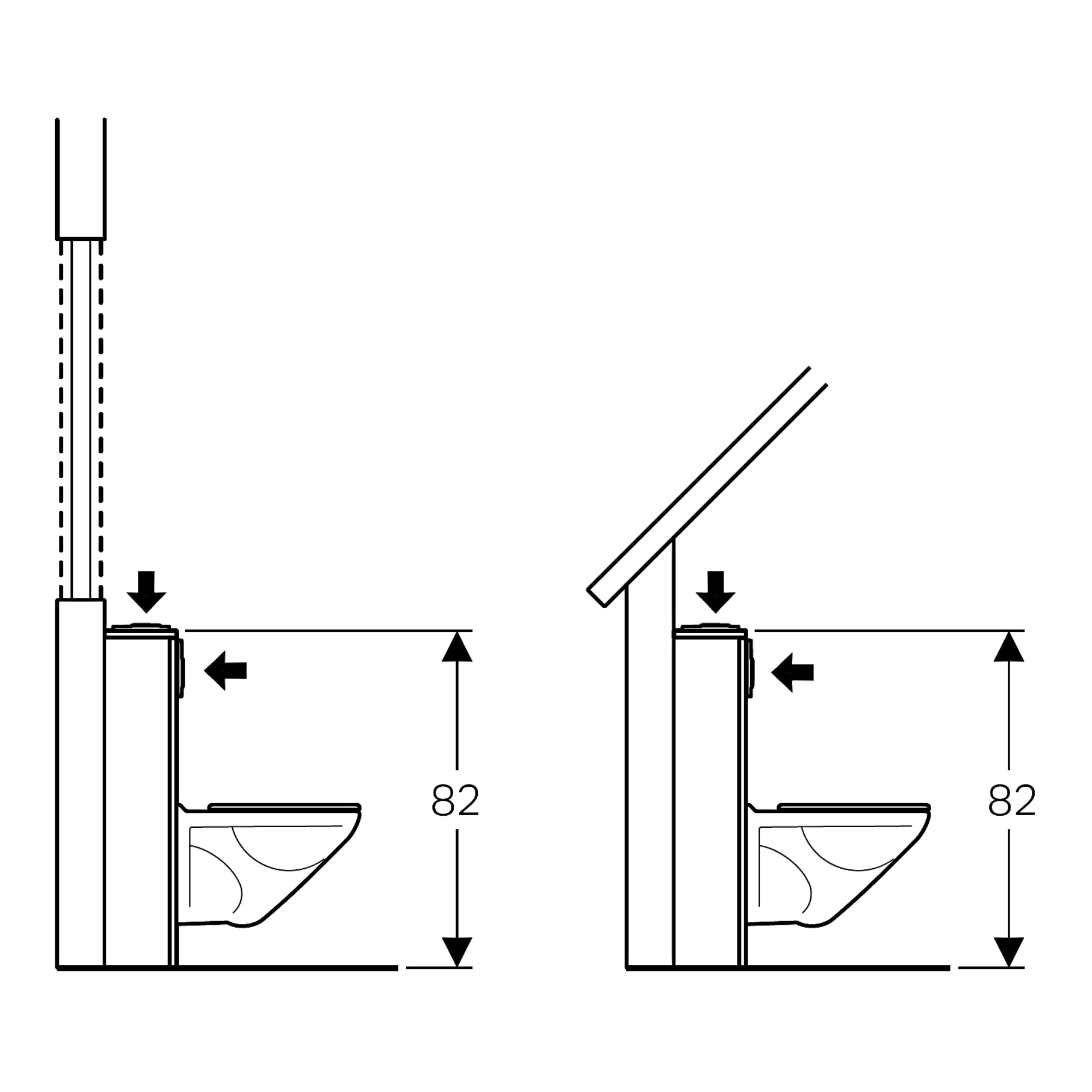 Geberit Duofix 82cm WC Frame with Alpha Concealed Cistern for Wall-hung WC incl Flush Plate