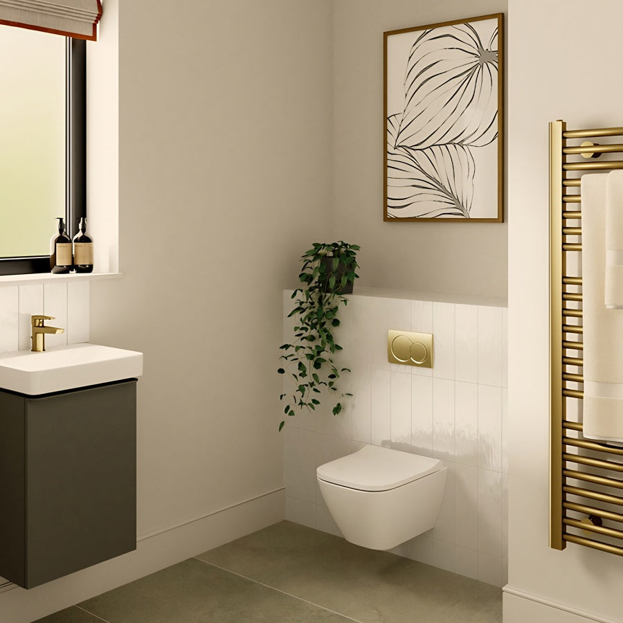 Geberit Duofix 98cm WC Frame with Alpha Concealed Cistern for Wall-hung WC