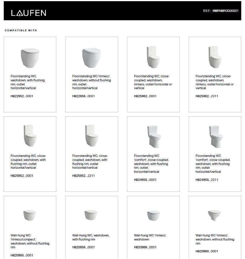 Laufen Pro Slim Soft-Close Toilet Seat & Cover - Removable