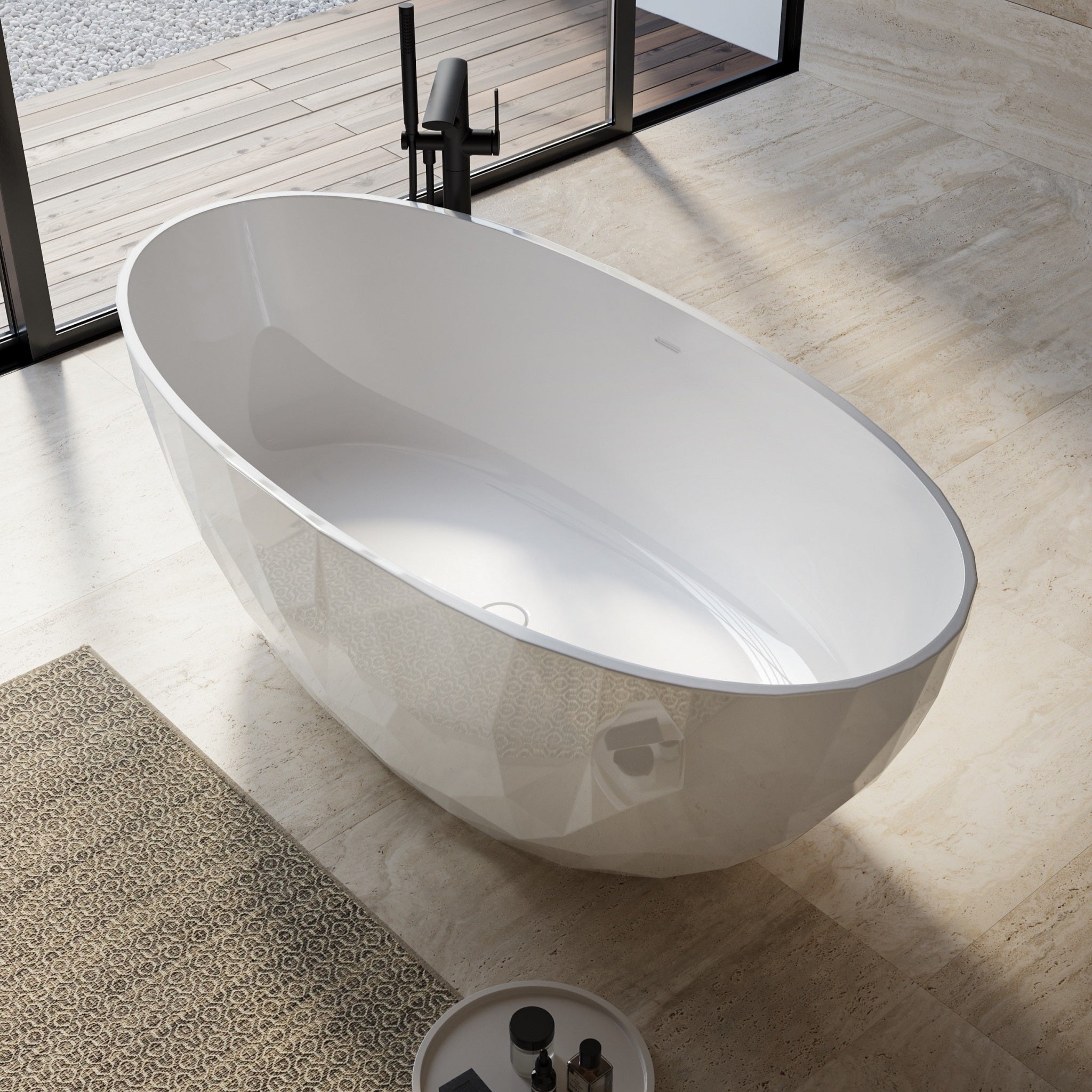 Adamsez Geo Freestanding Bath - White