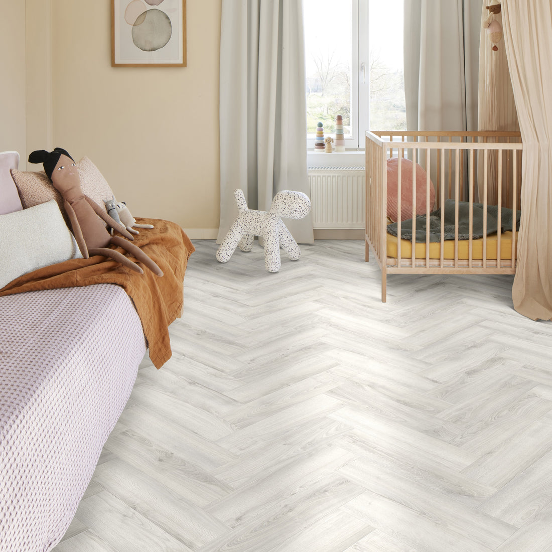 Kompact KlickFloor - Herringbone Quercus Pale Oak (0.8M2)