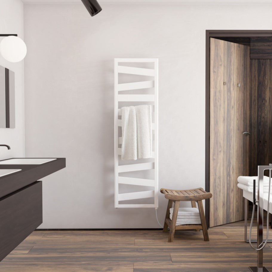 Zehnder Ribbon Towel Radiator - White Gloss