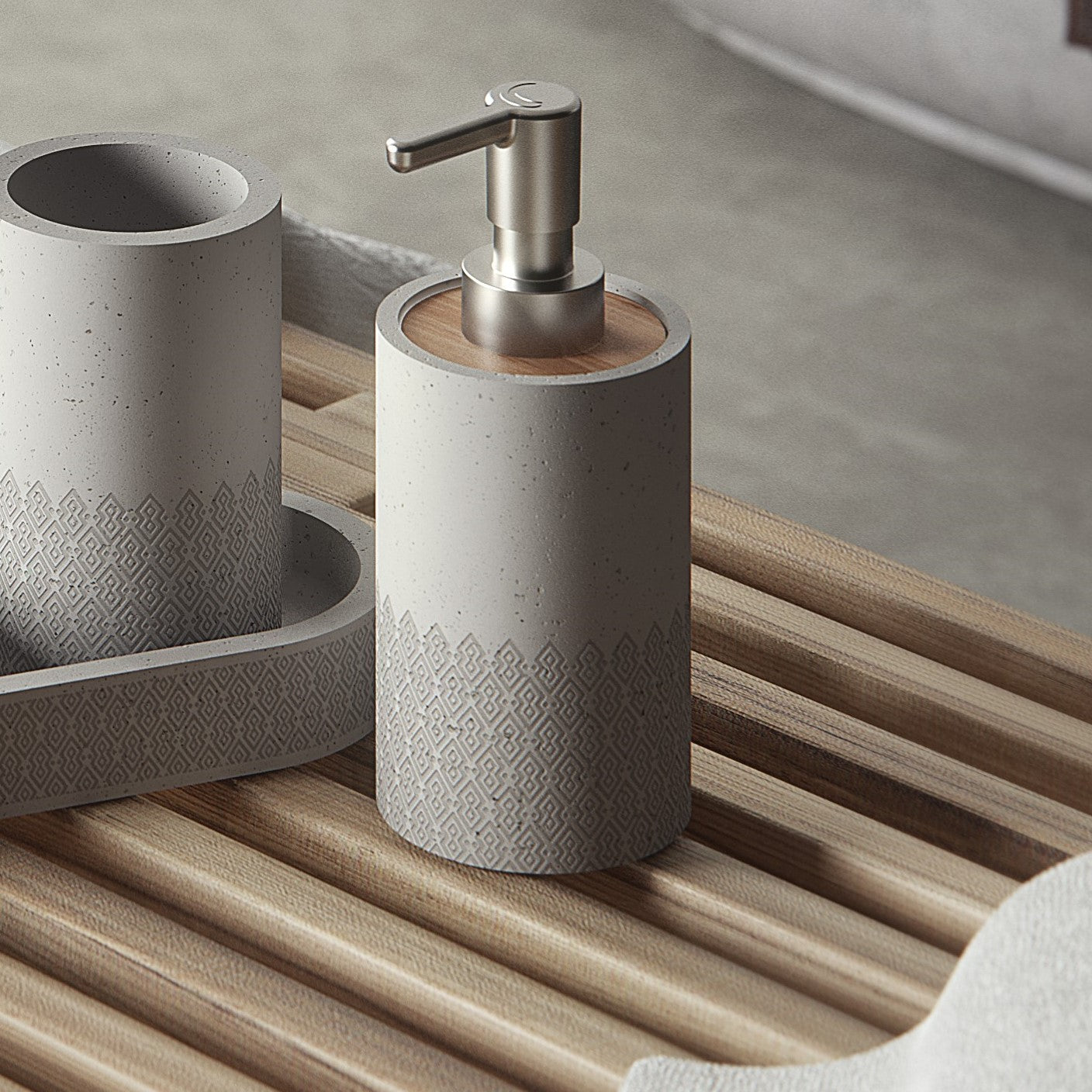 Gedy Afrodite Soap Dispenser - Warm Grey