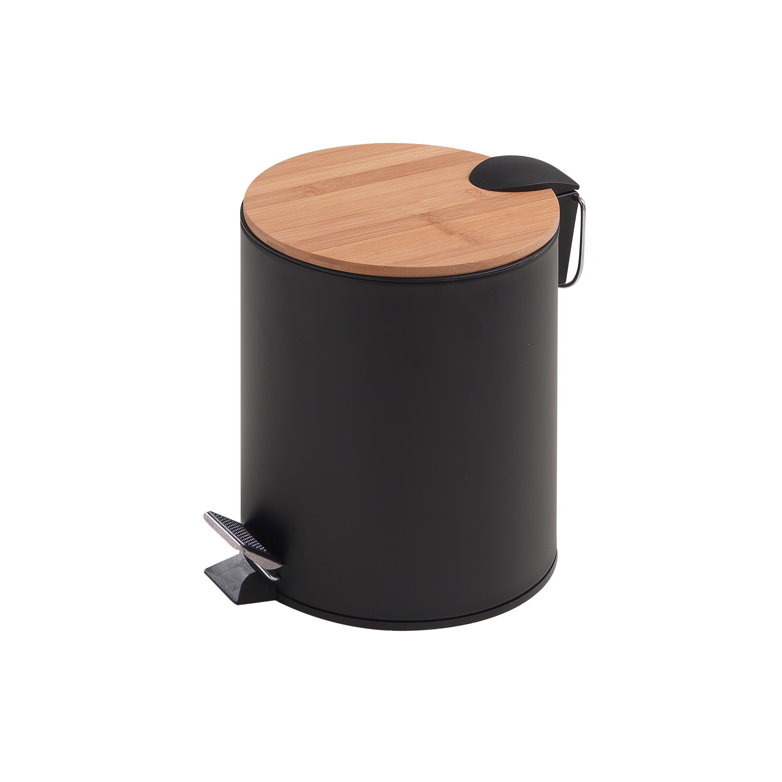 Gedy Kenta Pedal Bin - Black/Bamboo