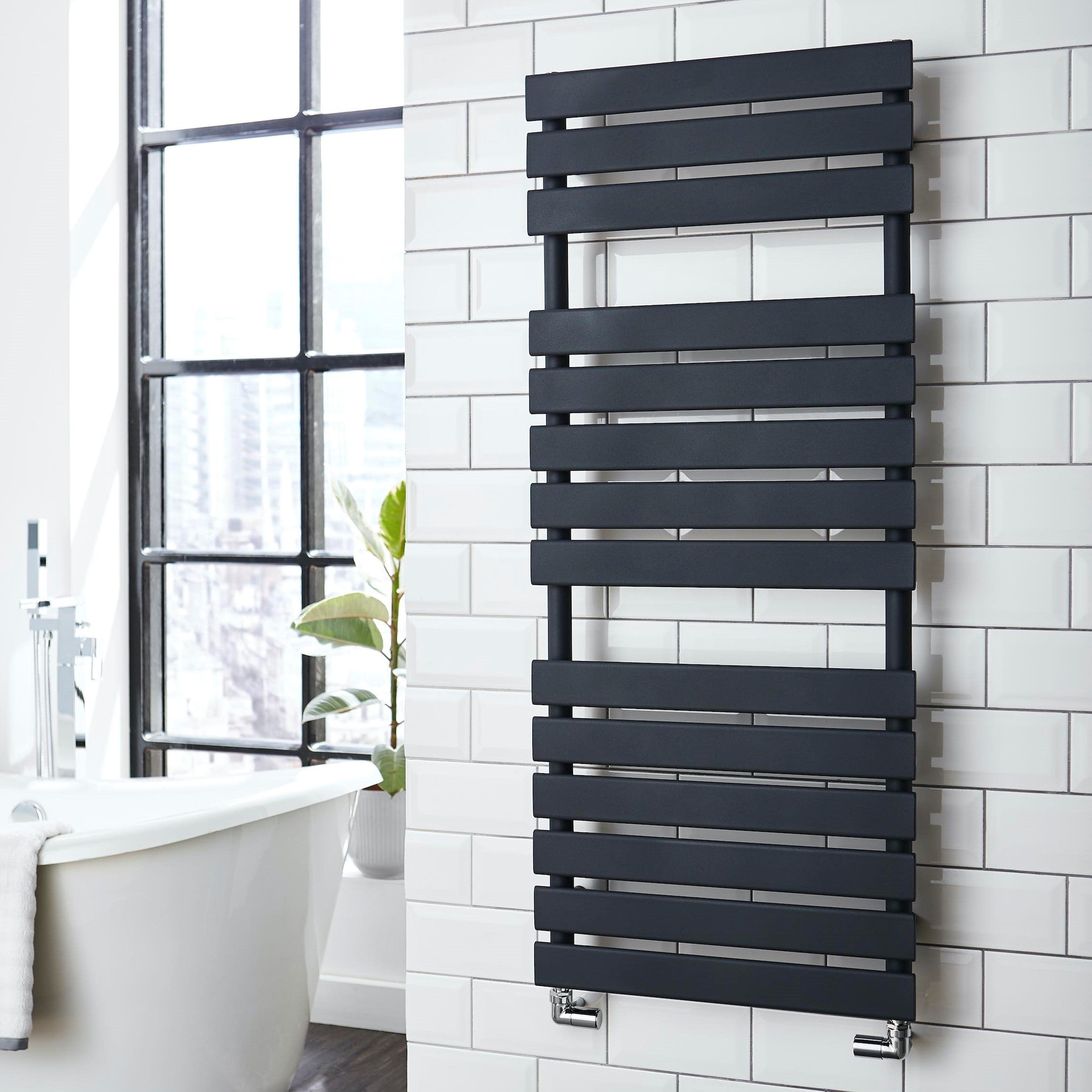 Pacific Matt Anthracite Designer Towel Radiator