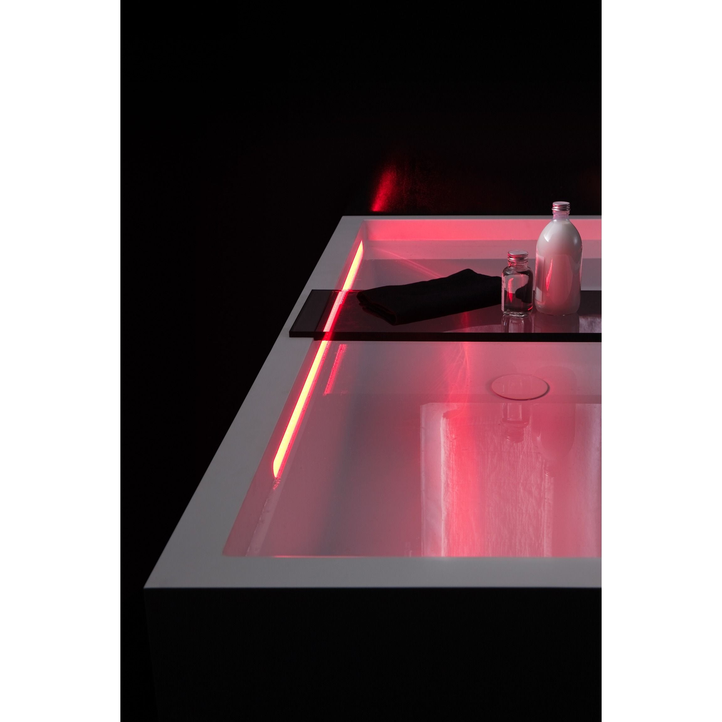 Laufen Kartell Square Freestanding Bath with LED Lighting