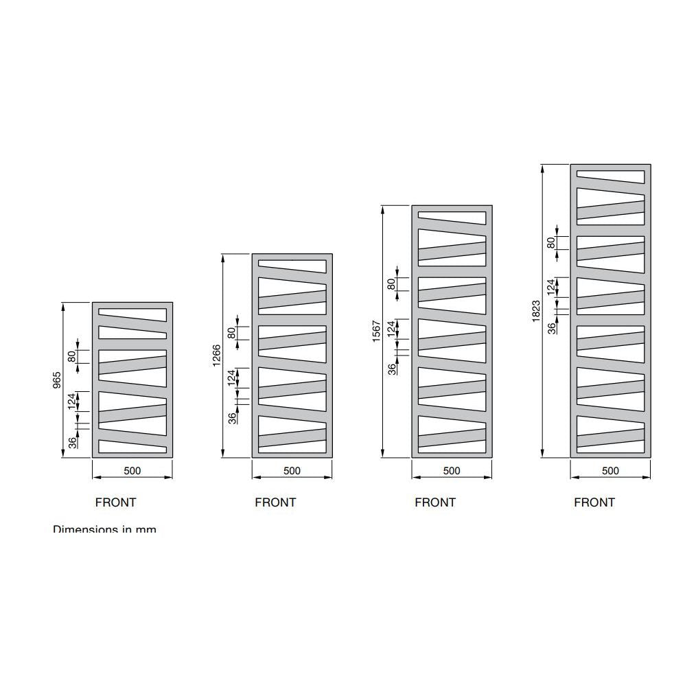 Zehnder Ribbon Towel Radiator - Matt Black