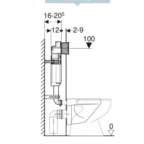 Geberit Sigma 12cm Concealed Dual Flush Cistern