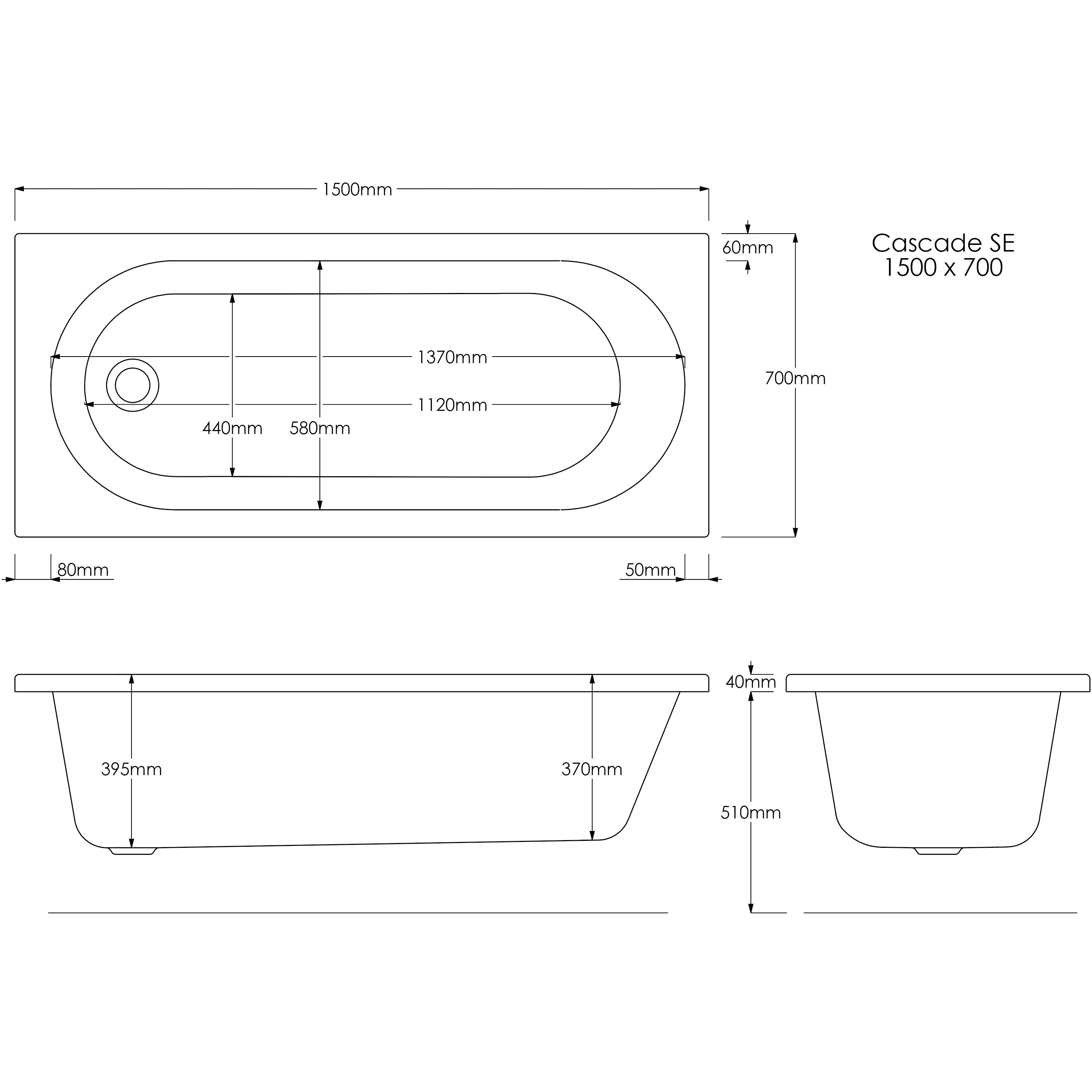 Cuprium Single Ended Bath - Various Sizes
