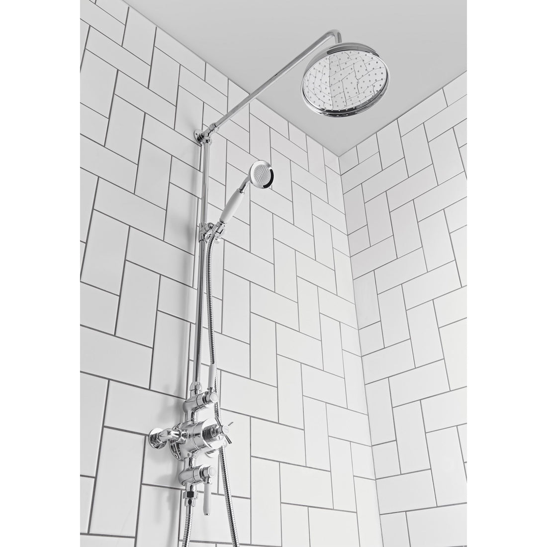 Tavistock Cheltenham Exposed Shower System with Fixed Head and Handset