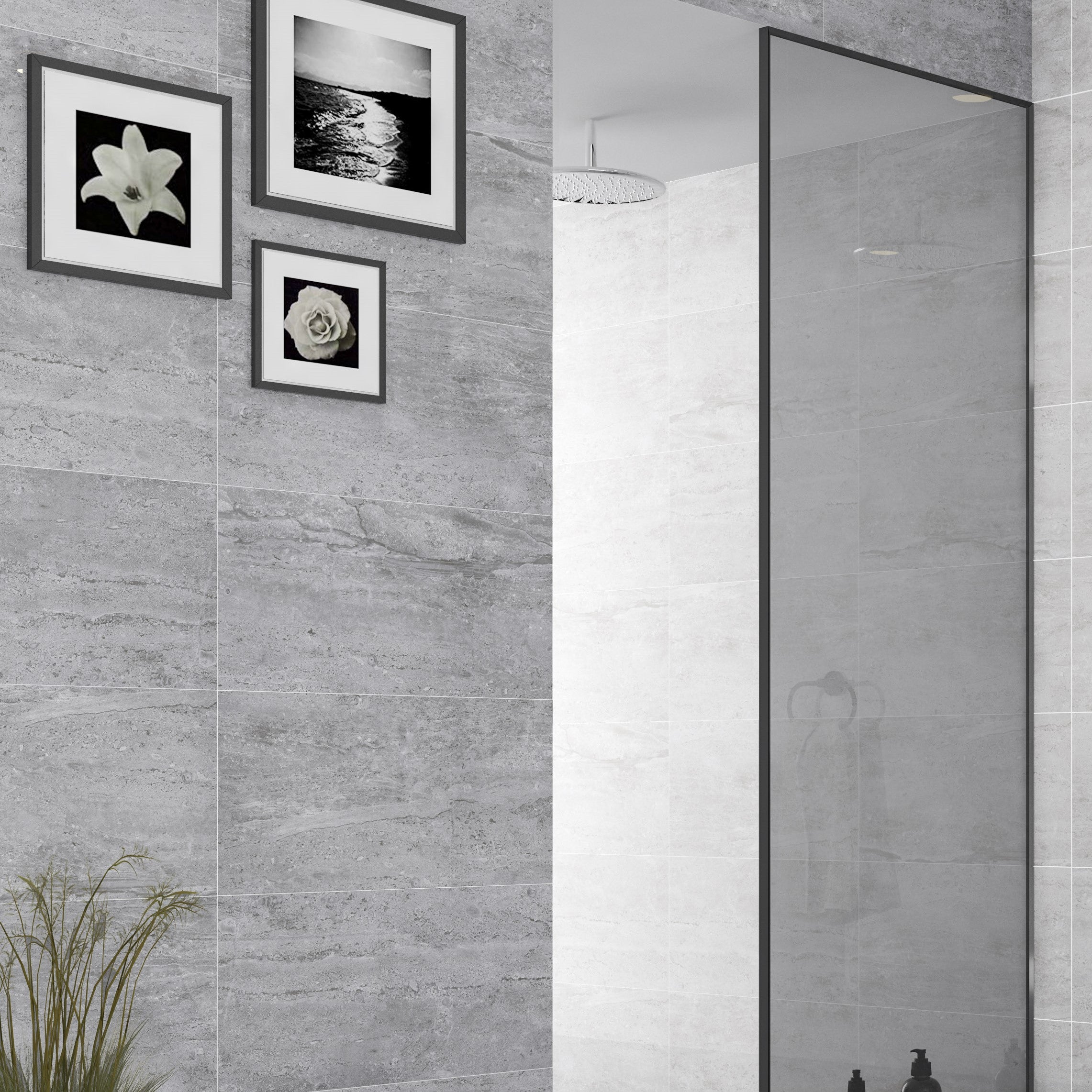 Santino Grey Ceramic Wall Tile - 30 x 60cm