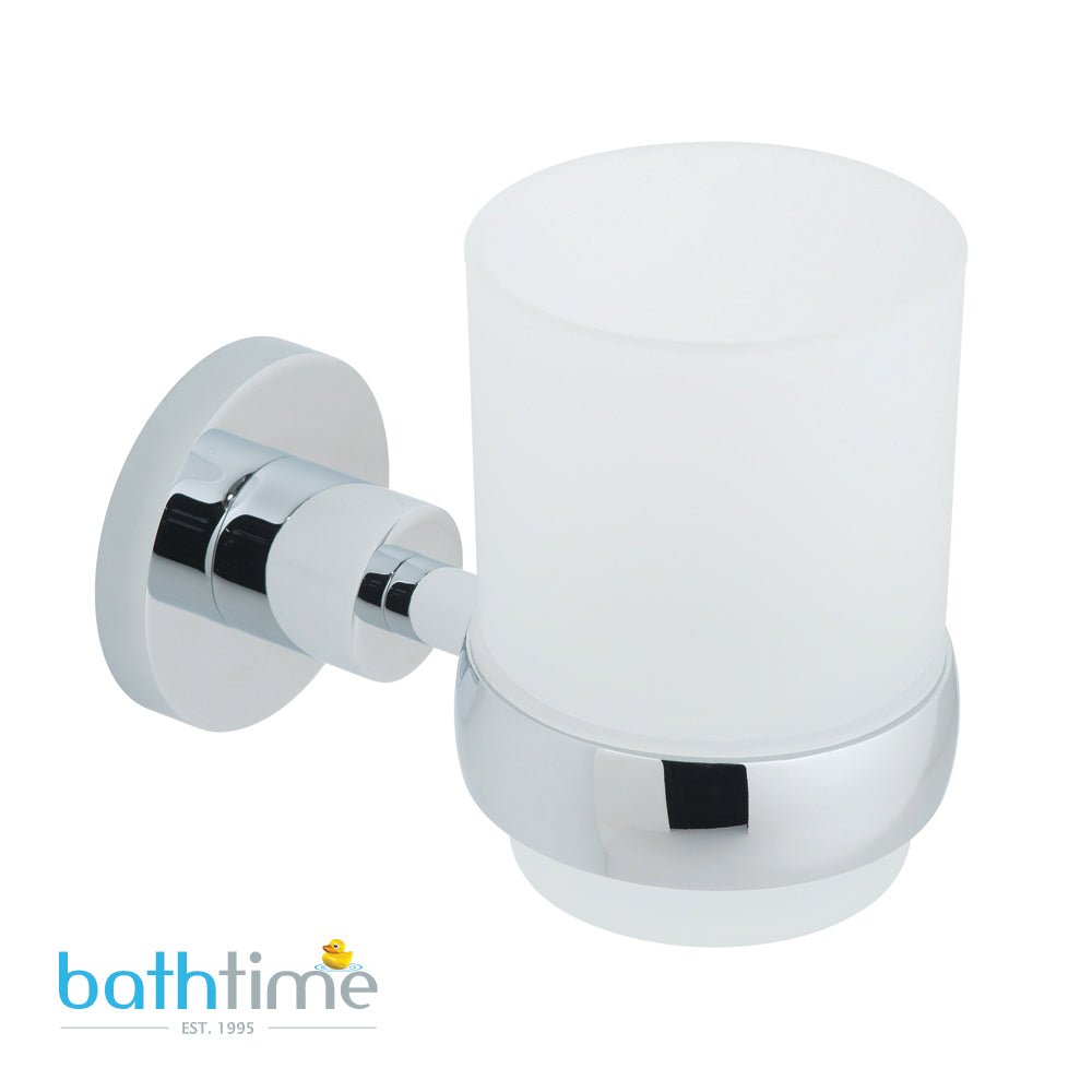Vado Elements Frosted Glass Tumbler and Holder Wall Mounted