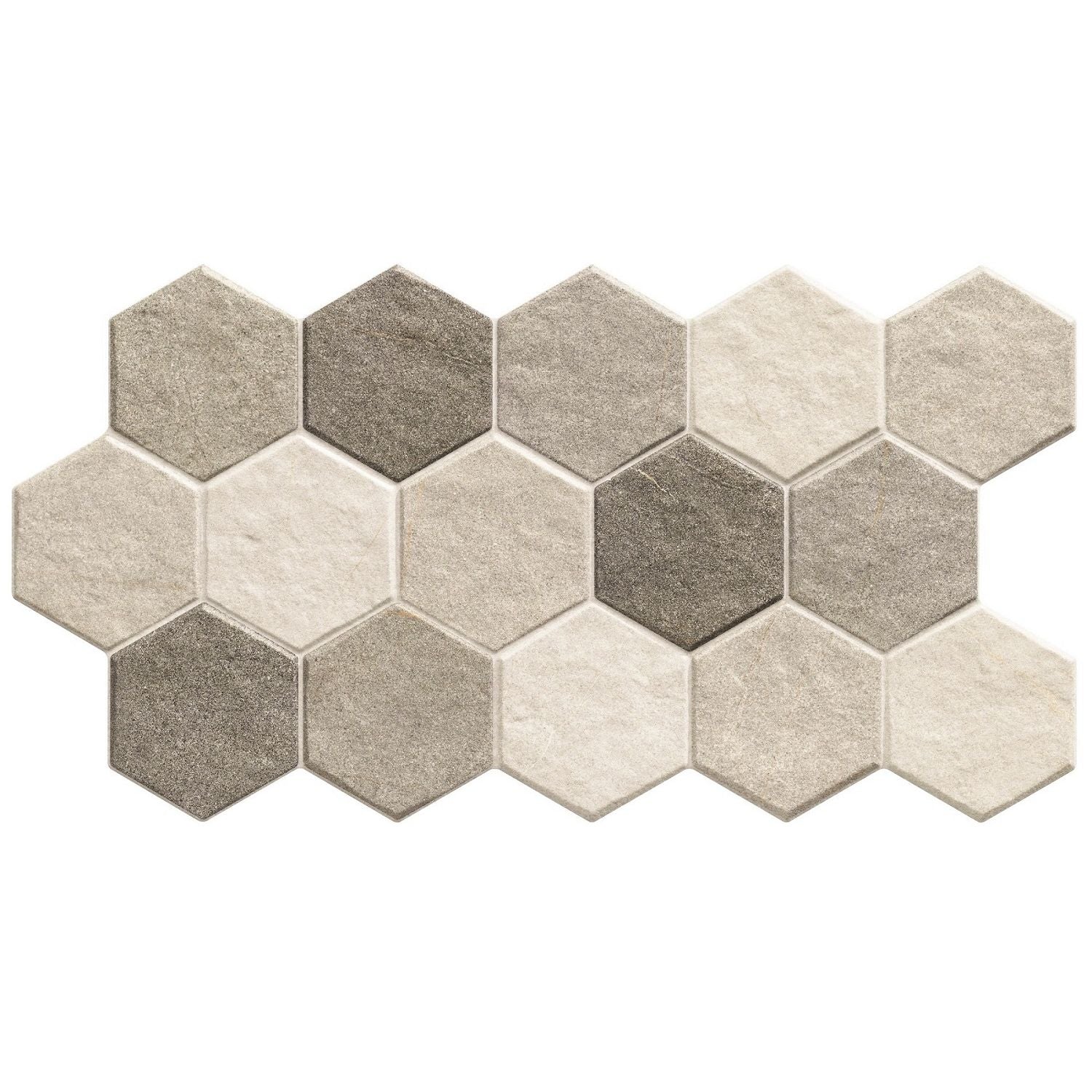 Cincinnati HEX Frost Décor Wall Tile - 26.5 x 51cm