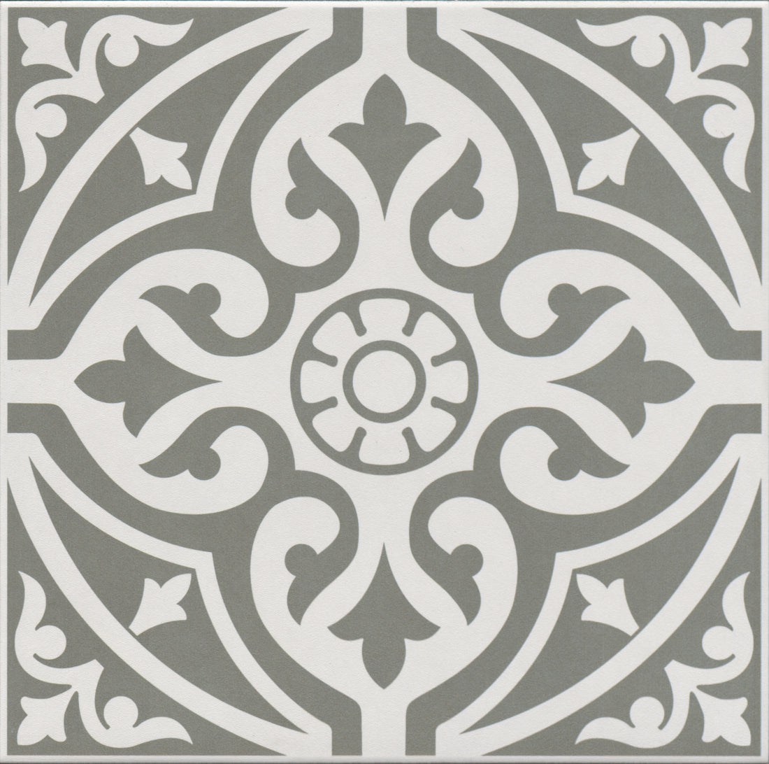 Edward Grey Floor Tile - 33 x 33cm