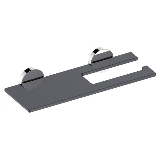 Keuco Edition 90 Toilet Paper Holder with Smoked Glass-Shelf