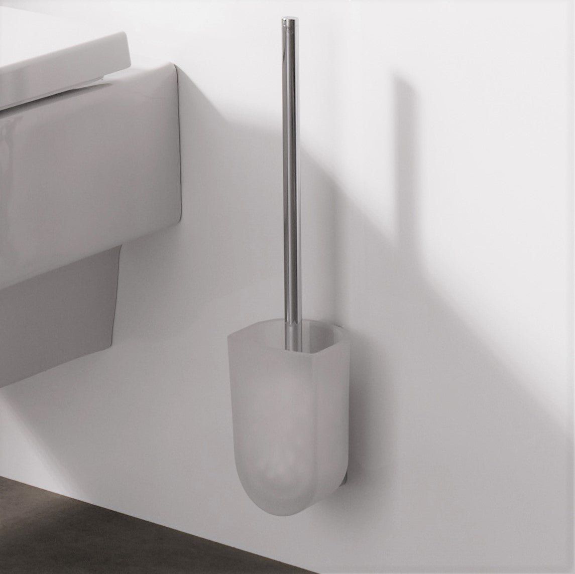 Keuco Elegance Toilet Brush Set with Glass Insert