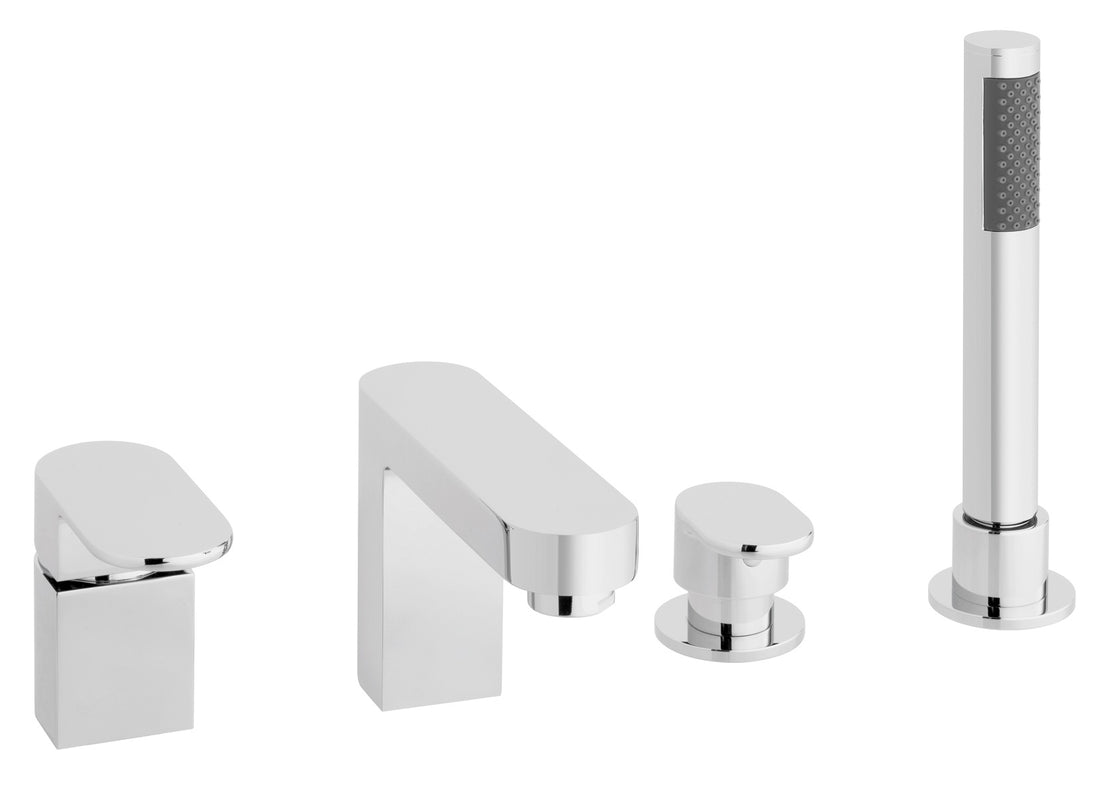 Vado Life 4 Hole Bath Shower Mixer Single Lever Deck Mounted