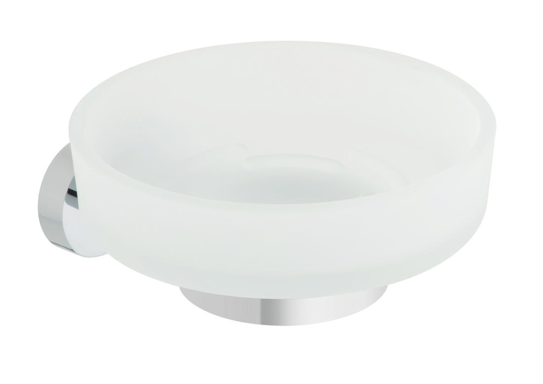 Vado Life Frosted Glass Soap Dish and Holder Wall Mounted