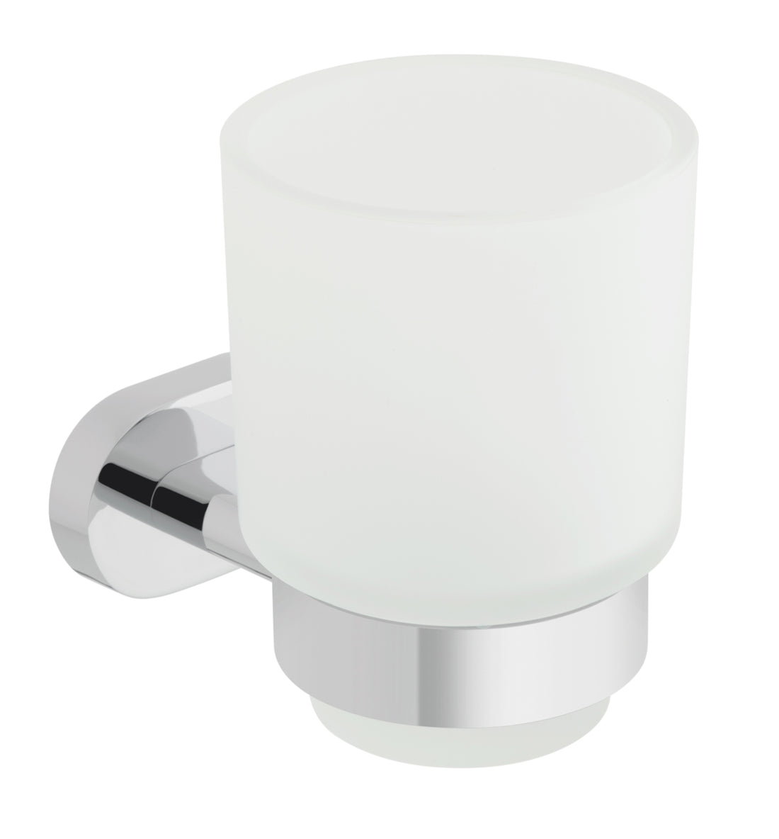 Vado Life Frosted Glass Tumbler and Holder Wall Mounted