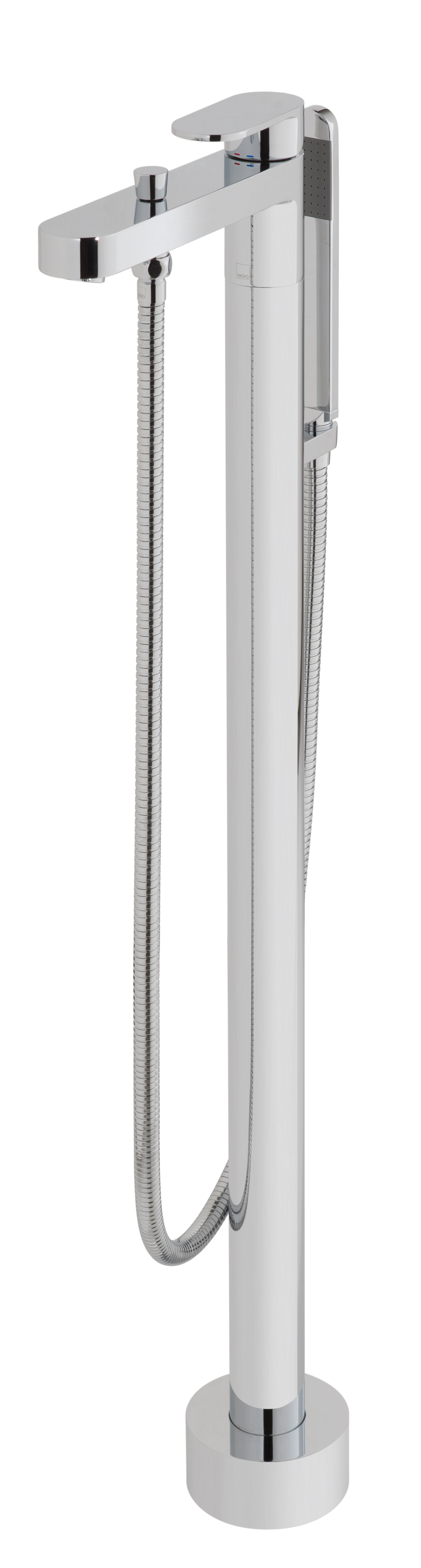 Vado Life Bath Shower Mixer with Shower Kit Single Lever Floor Mounted