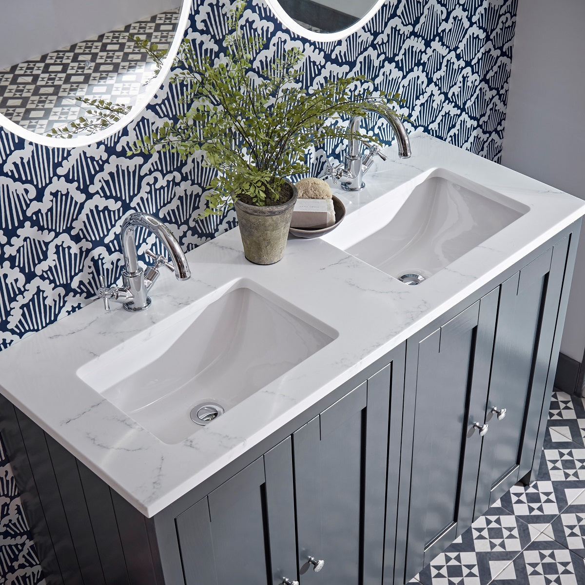 Tavistock Lansdown 1200mm Double Freestanding Unit & Undersunk Basins - Various Colours