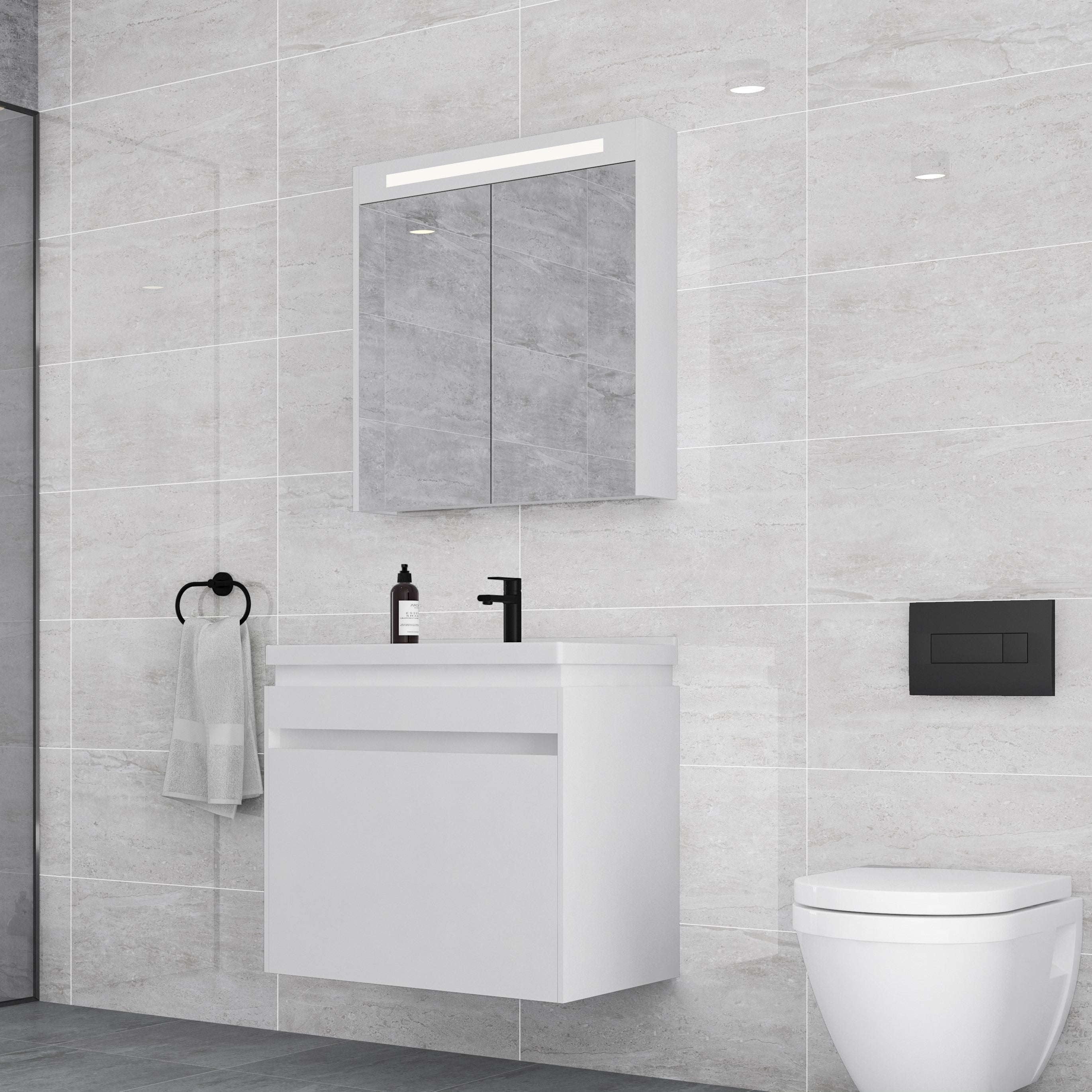 Santino Light Grey Ceramic Wall Tile - 30 x 60cm