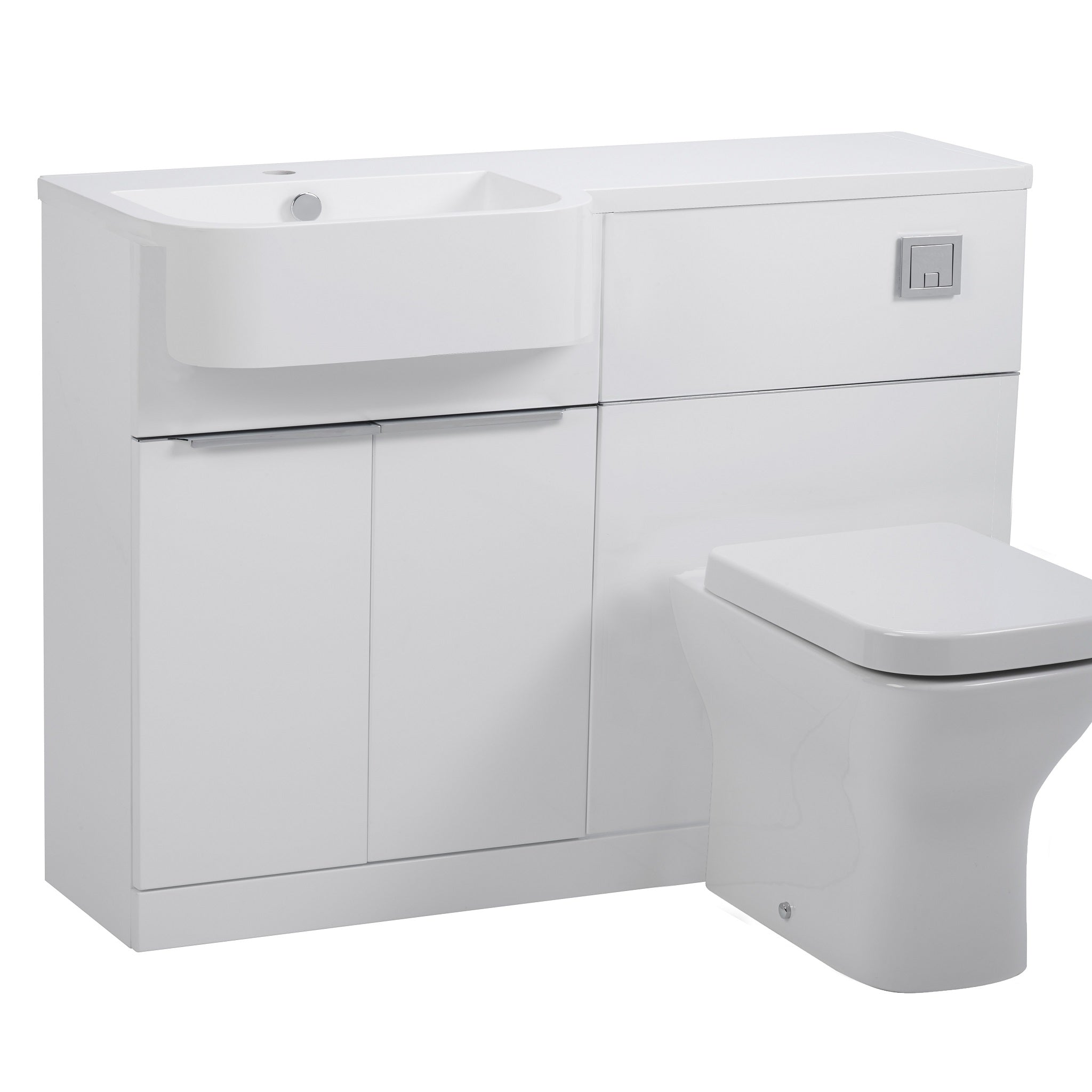 Tavistock Match 1200mm Combination Unit - White Gloss (L or R Hand)