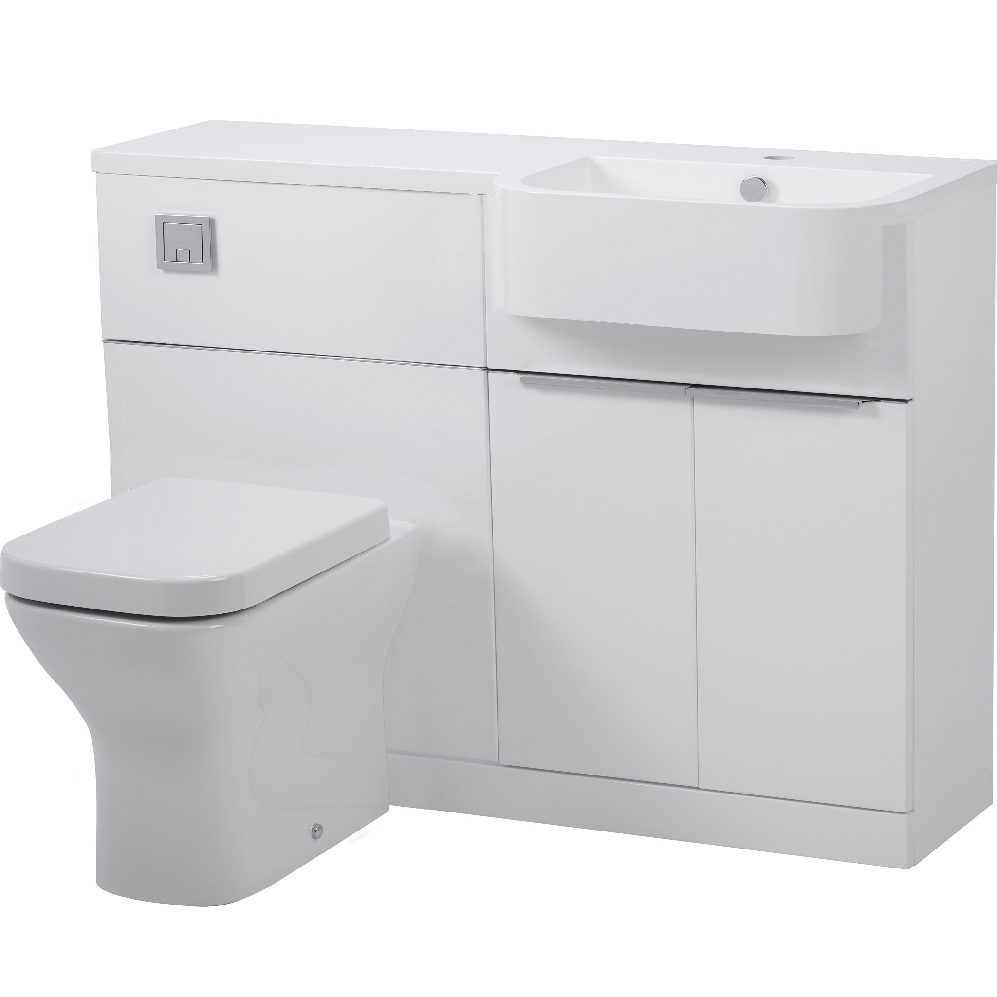 Tavistock Match 1200mm Combination Unit - White Gloss (L or R Hand)