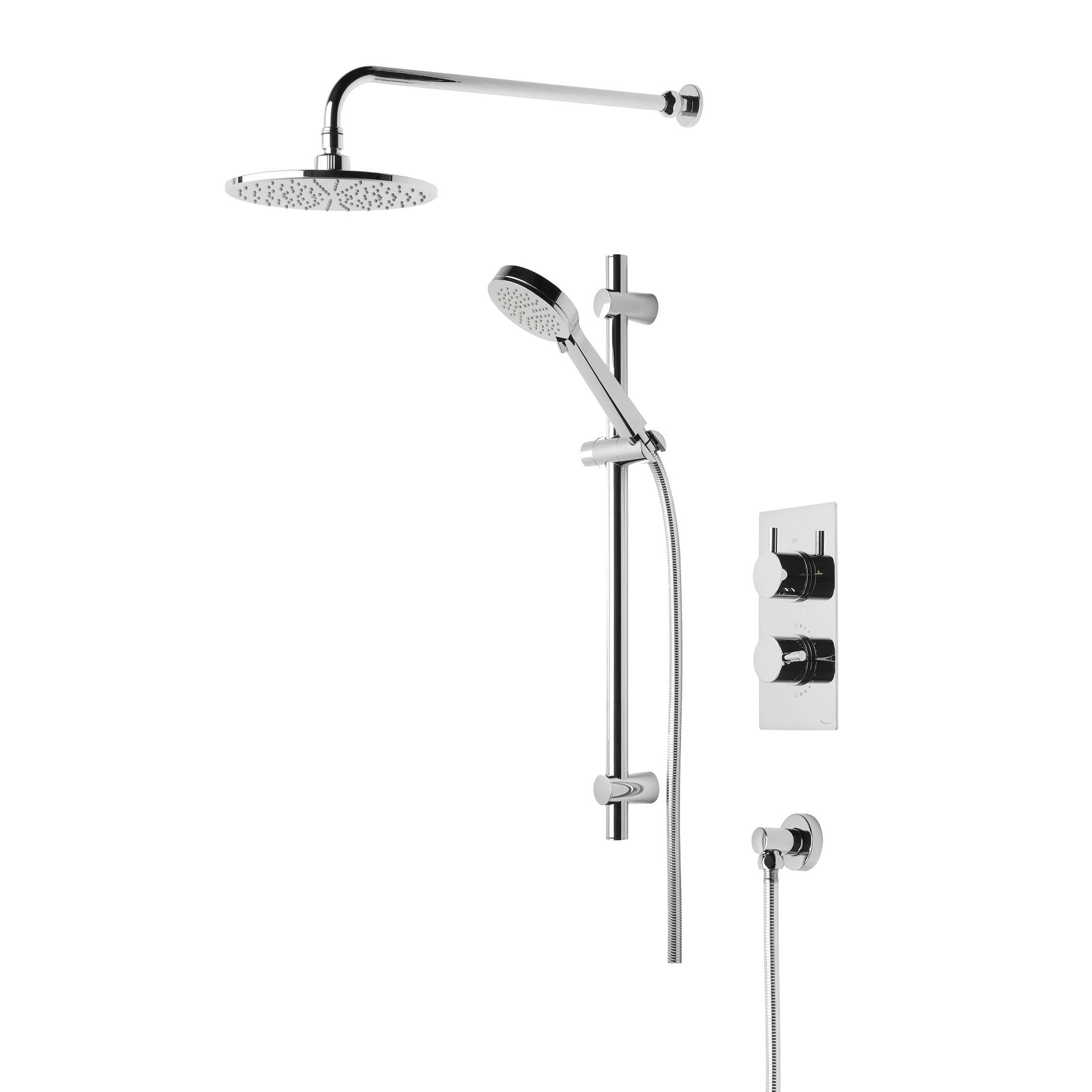 Tavistock Quantum Concealed Thermostatic Two Outlet Shower with Fixed Head