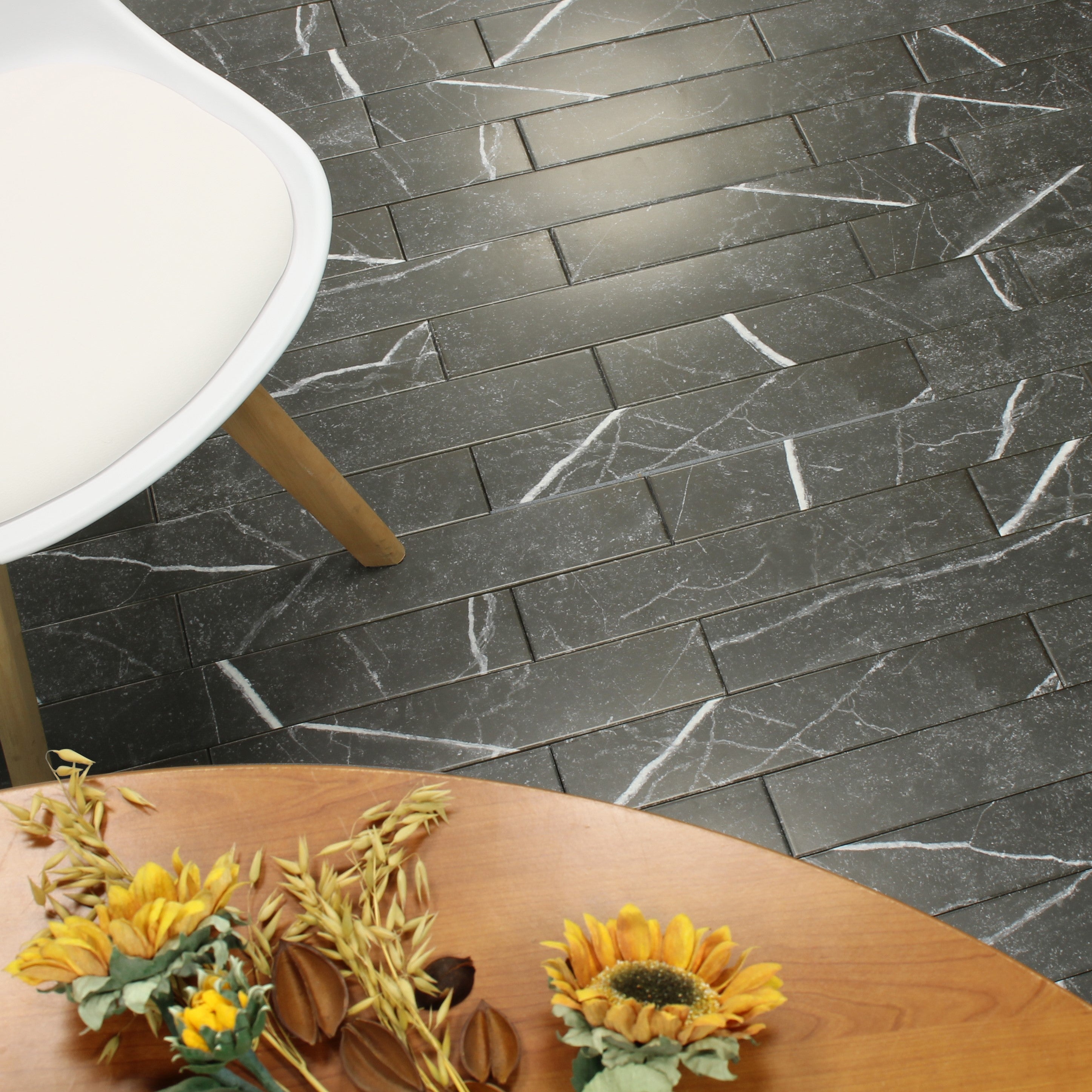 Turner Black Floor Tile - 8 x 44.2cm