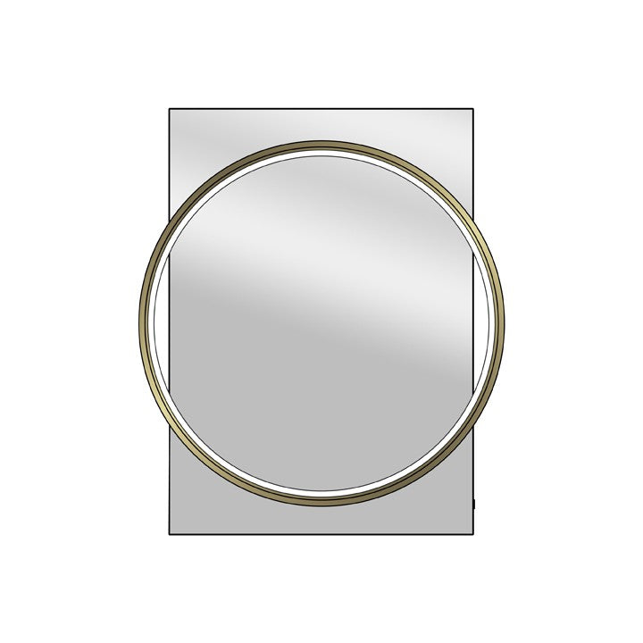 HIB Solas 50 Mirror - Brushed Brass
