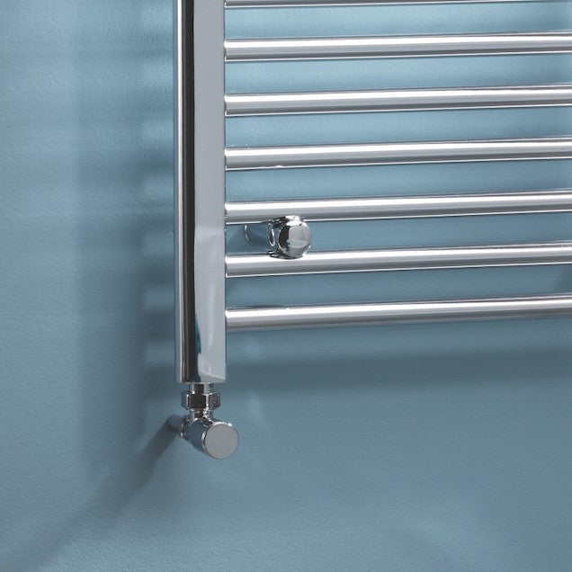 Chrome Straight Ladder Towel Radiator (1000mm High) - Various Widths