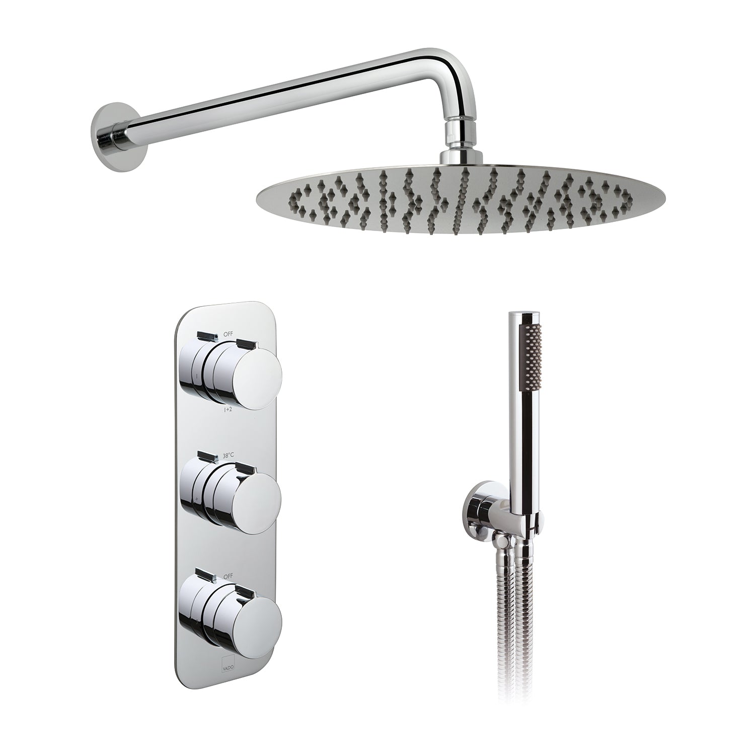 Vado Tablet Altitude 2 Outlet Thermostatic Shower Valve Kit - Vertical