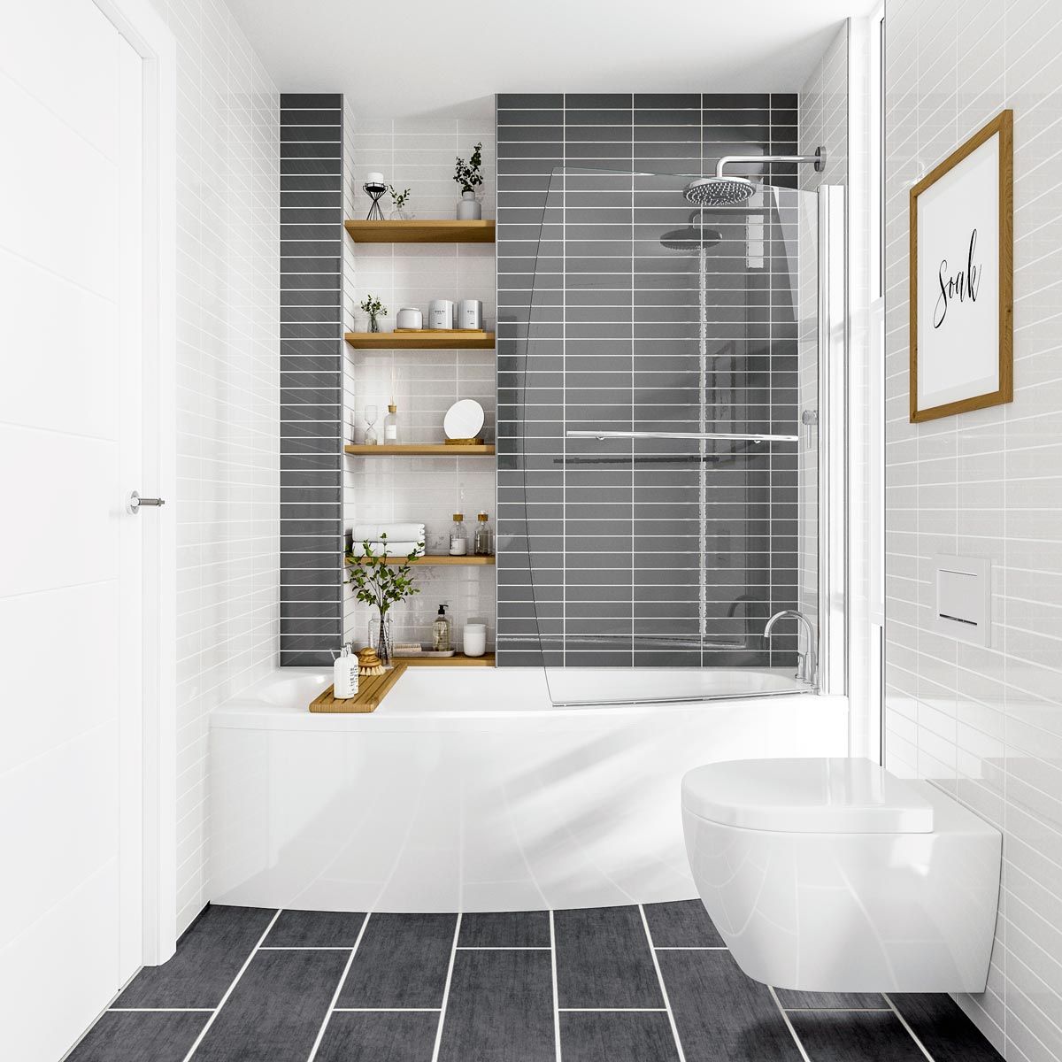 Space Saver 1700 x 700mm Bath - Left Hand