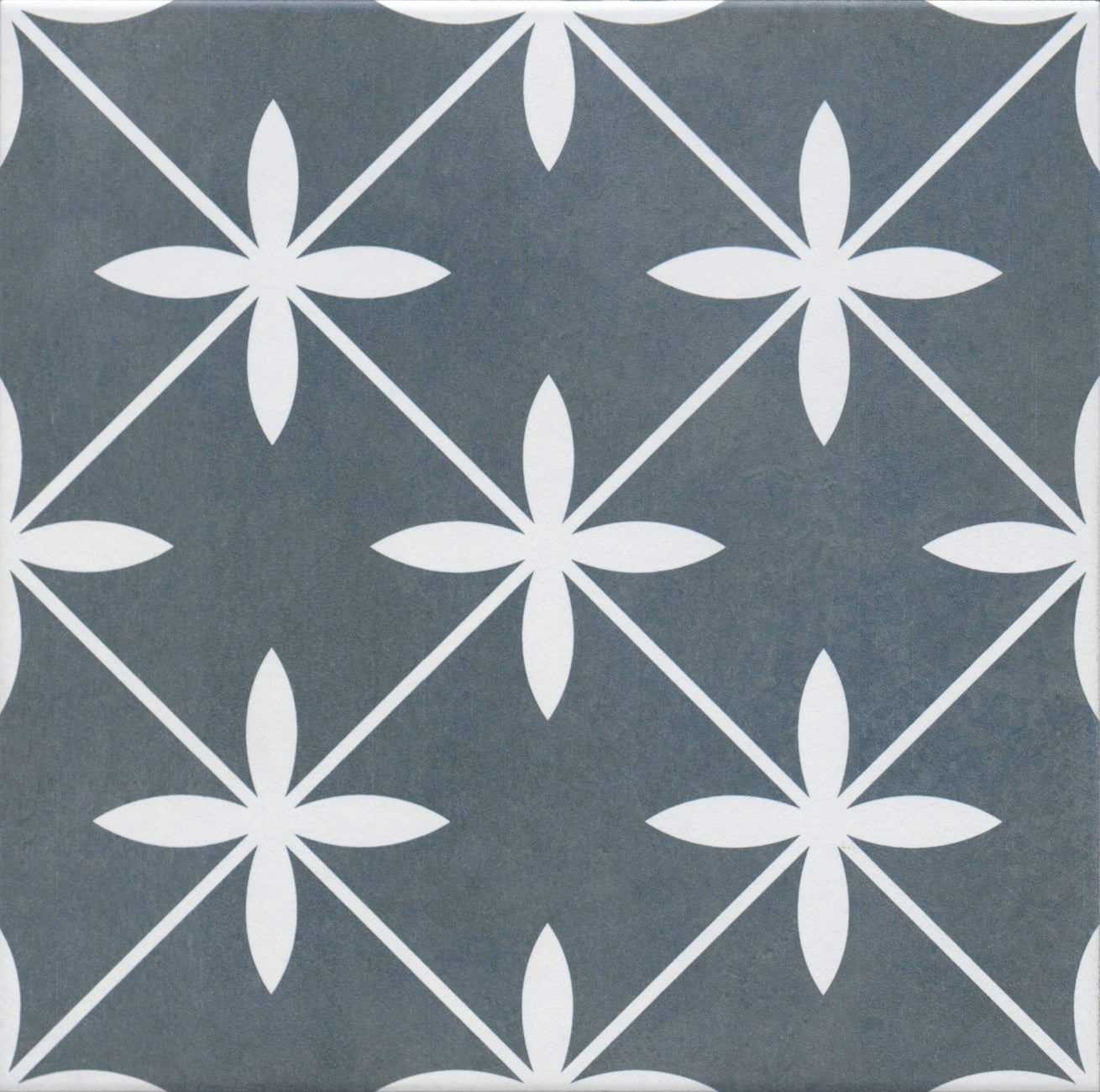 Star Pattern W Y Grey Floor Tile - 33 x 33cm