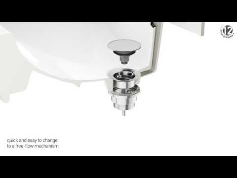 Vado Universal Brass Clic Clac Waste - Chrome
