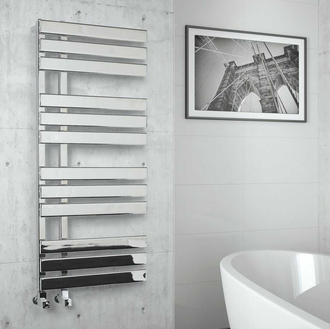 Ortega Chrome Designer Towel Radiator