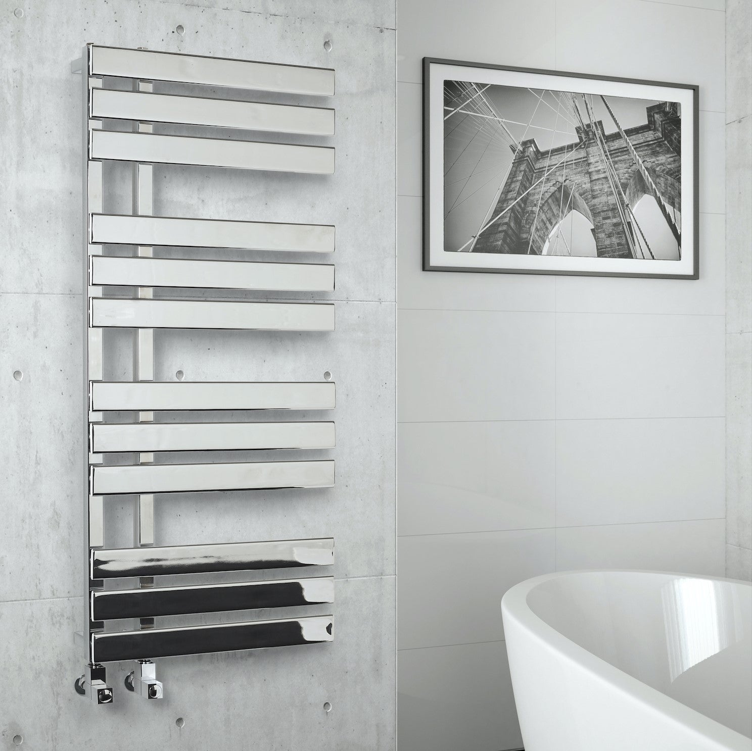 Ortega Chrome Designer Towel Radiator