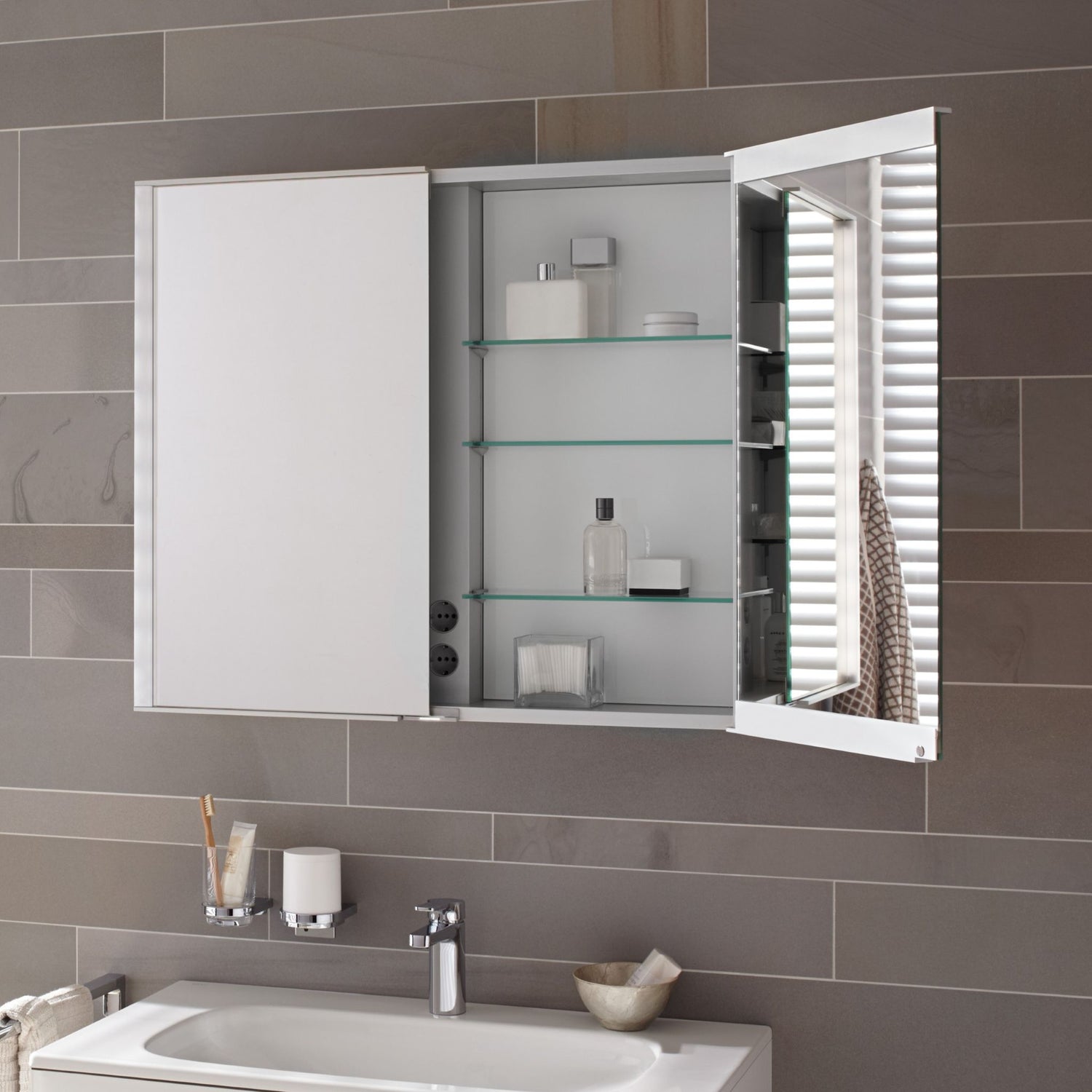 Keuco Royal Match Mirror Cabinet Double-Door Wall-Mounted