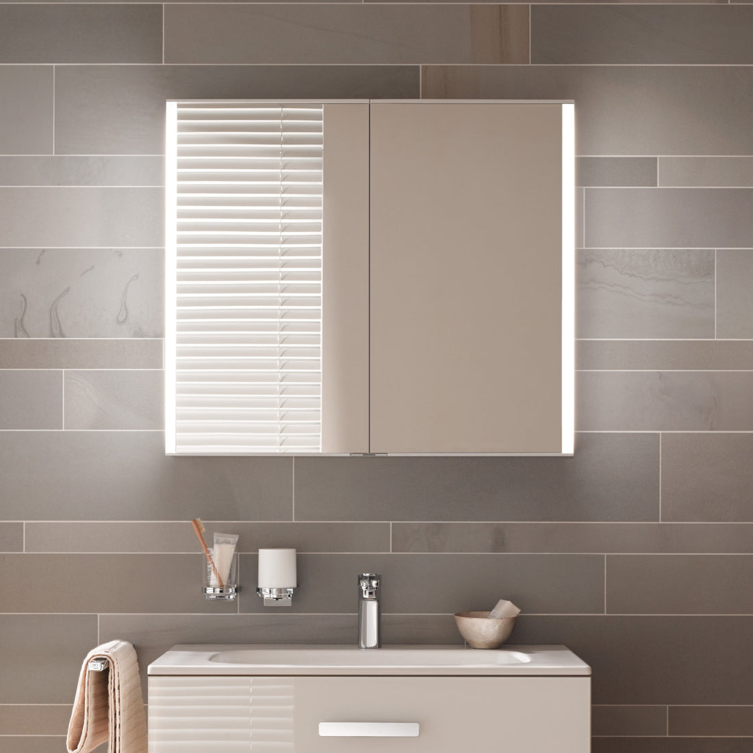 Keuco Royal Match Mirror Cabinet Double-Door Recessed