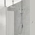 Aqualisa Isystem Smart Shower - Exposed With Adjustable & Ceiling Fixed Head against white wall panel ISD.A1.EV.DVFC.21