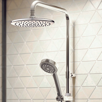 Aqualisa Midas 220 Shower Column - Exposed With Adjustable And Fixed Head against white triangle tiles MD220SC