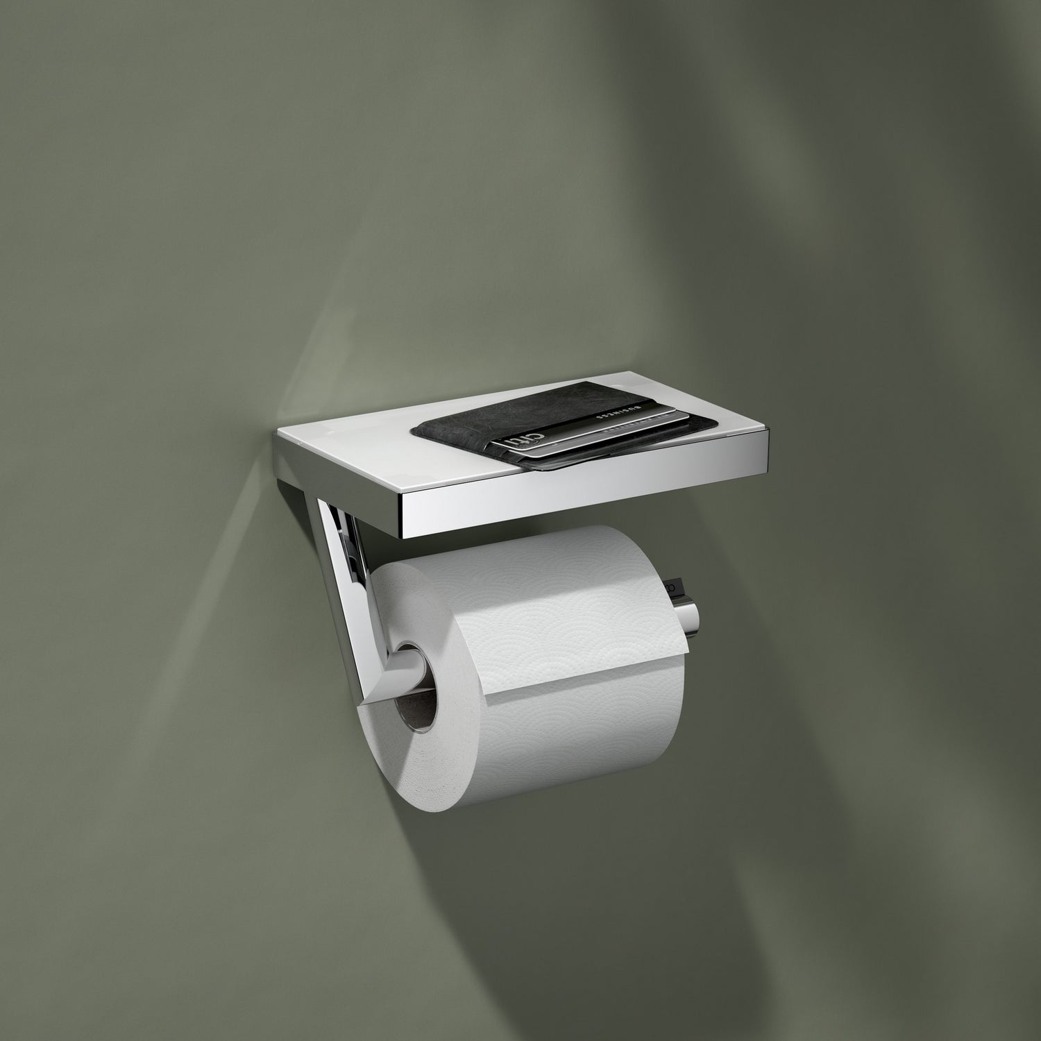 Keuco Collection REVA Toilet Paper Holder with Shelf